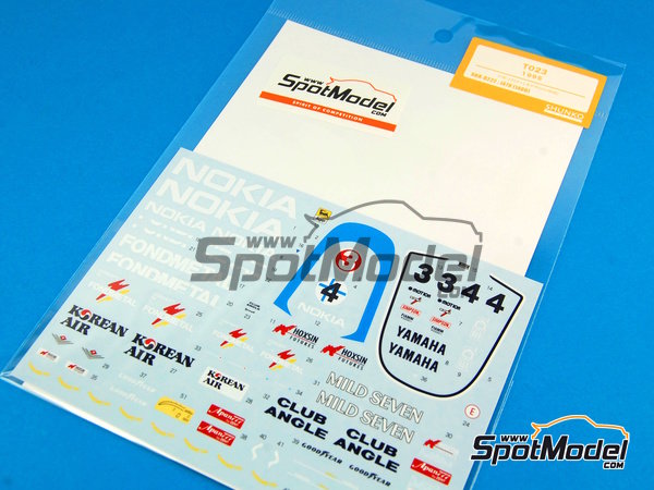 Image 3: Tyrrell Yamaha 023 Tyrrell Racing Team sponsored by Nokia - FIA Formula 1 World Championship 1995 | Marking / livery in 1/20 scale manufactured by Shunko Models (ref.&nbsp;SHK-D222)