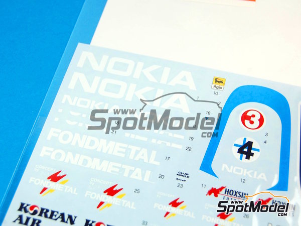 Image 5: Tyrrell Yamaha 023 Tyrrell Racing Team sponsored by Nokia - FIA Formula 1 World Championship 1995 | Marking / livery in 1/20 scale manufactured by Shunko Models (ref.&nbsp;SHK-D222)