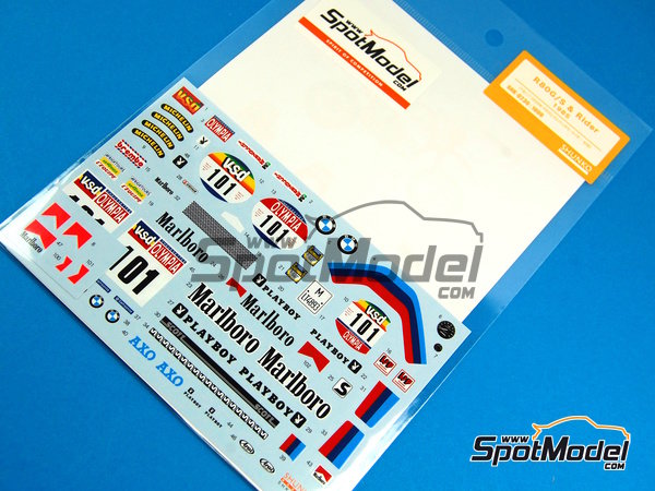 Image 6: BMW R80G/S + rider sponsored by Marlboro - Dakar Rally 1985 | Marking / livery in 1/12 scale manufactured by Shunko Models (ref.&nbsp;SHK-D230)