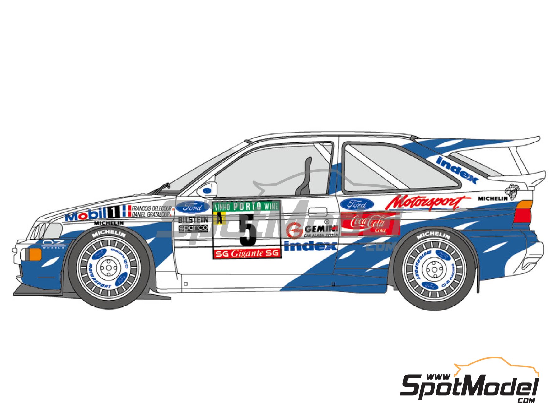 Decals Ford Escort RS Cosworth Rallye Canarias 1997 1:32 1:43 1:24 Thiry calcas