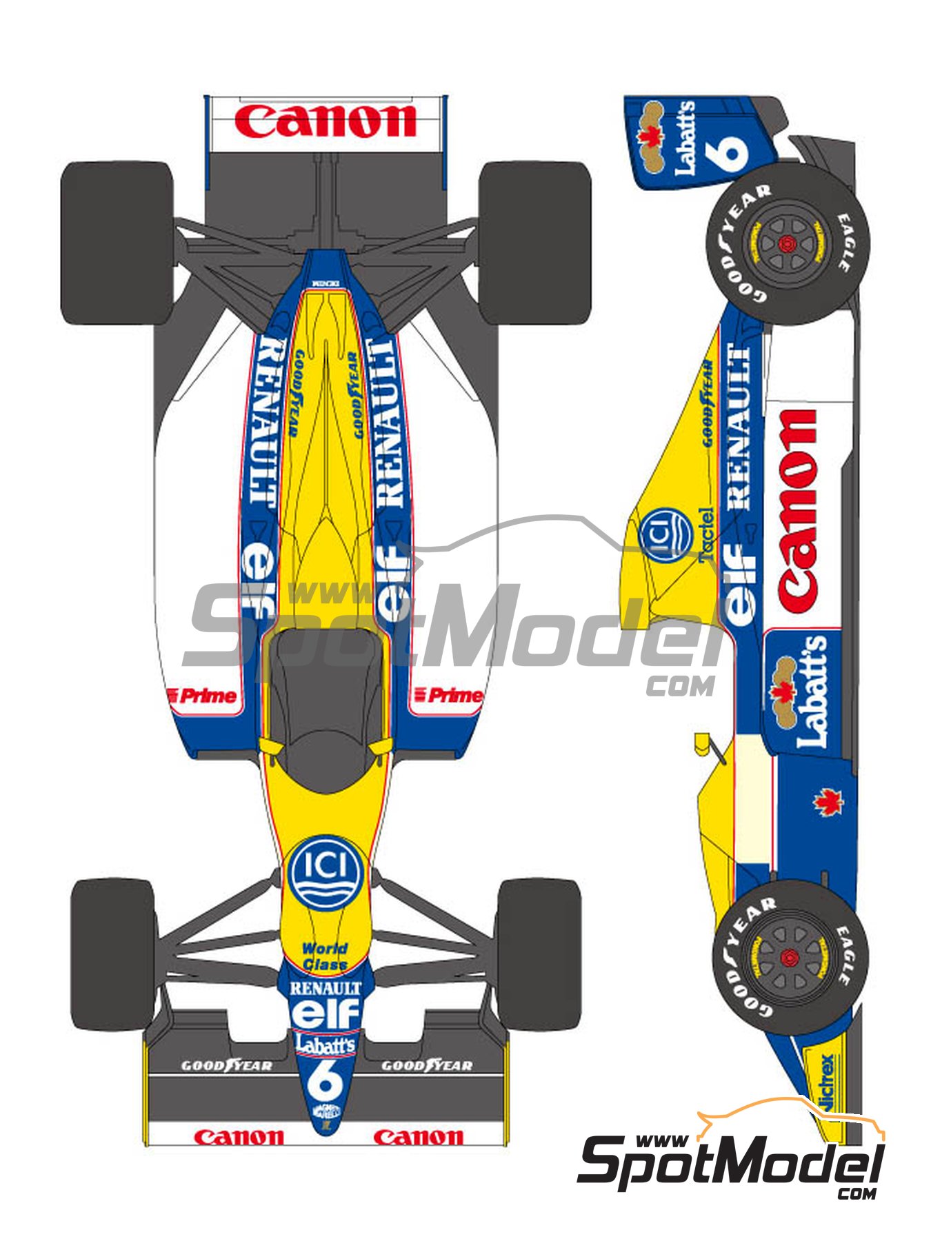 Kubica GP Canada 2019 1/43e Decals Williams FW42 Russell