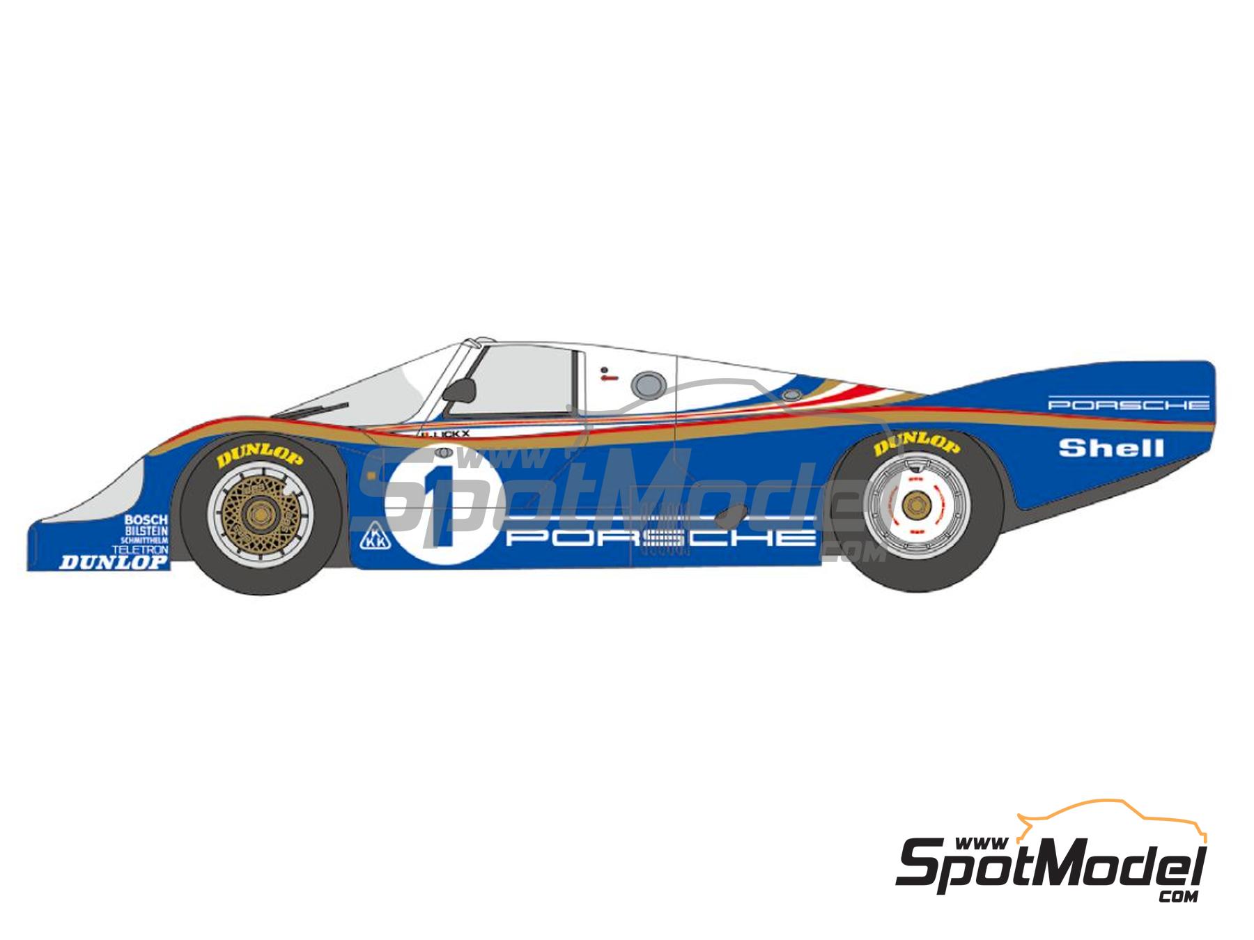 1/25th Scale Waterslide Decals 956 1/24th #9 Joest Porsche 962 