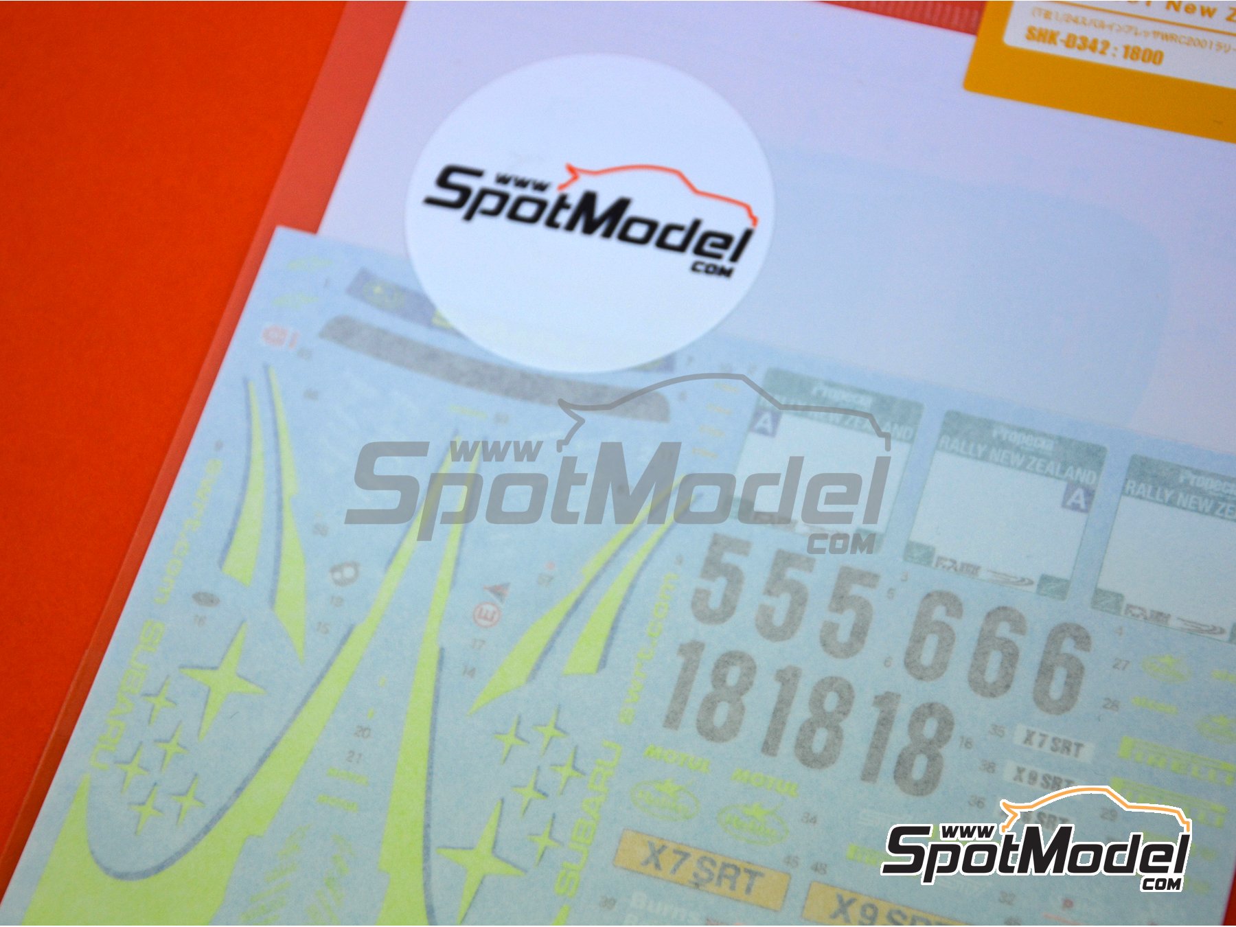 Image 4: Subaru Impreza WRC Works Team Impreza - New Zealand rally 2001 | Marking / livery in 1/24 scale manufactured by Shunko Models (ref.&nbsp;SHK-D342)