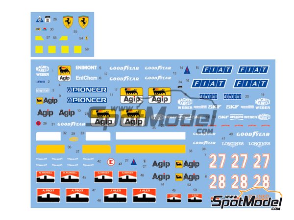 Image 1: Ferrari 641/2 F1-90 Equipo Scuderia Ferrari patrocinado por Marlboro - Campeonato del Mundo FIA de Formula 1 1990 | Decoraci&oacute;n en escala&nbsp;1/24 fabricado por Shunko Models (ref.&nbsp;SHK-D372)