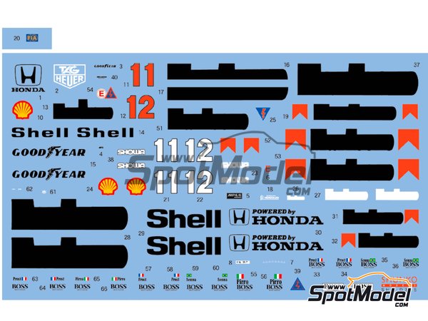 Image 2: McLaren Honda MP4/4 Equipo McLaren Racing Limited patrocinado por Marlboro - Campeonato del Mundo FIA de Formula 1 1988 | Decoraci&oacute;n en escala&nbsp;1/20 fabricado por Shunko Models (ref.&nbsp;SHK-D375)