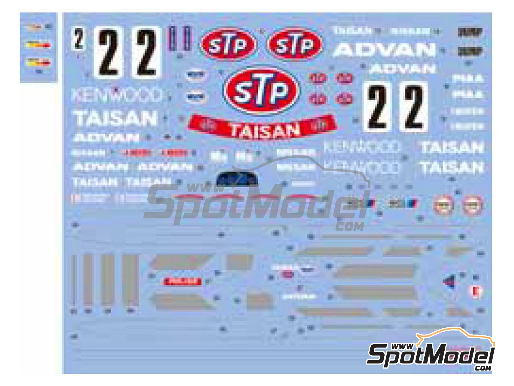 Image 3: Nissan Skyline GT-R Group A sponsored by Taisan - Japan Touring Car Championship (JTCC) 1992 | Marking / livery in 1/24 scale manufactured by Shunko Models (ref. SHK-D469)