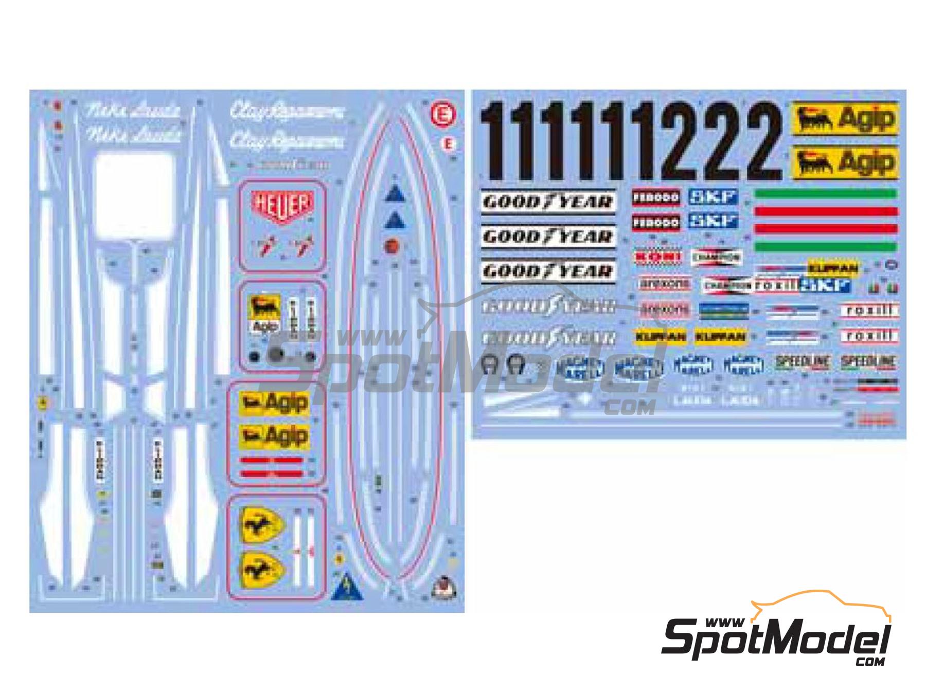 Image 3: Ferrari 312T Scuderia Ferrari Team sponsored by Agip - Italian Formula 1 Grand Prix, Monaco Formula 1 Grand Prix, USA West Long Beach Formula 1 Grand Prix, Swedish Formula 1 Grand Prix 1975 and 1976 | Marking / livery in 1/12 scale manufactured by Shunko Models (ref.&nbsp;SHK-D475)
