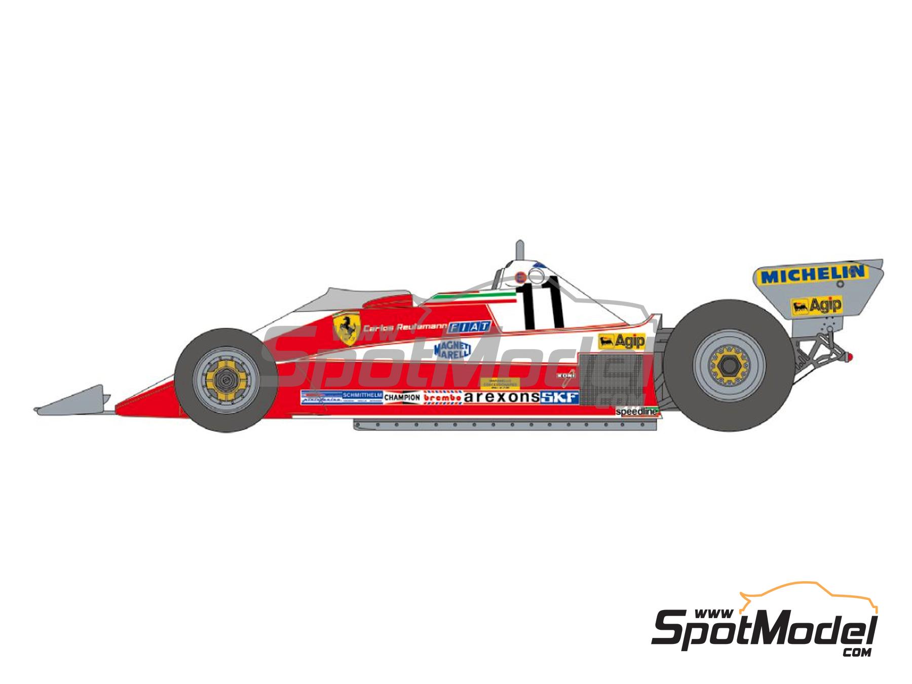 Image 1: Ferrari 312T3 Scuderia Ferrari Team - Brazilian Formula 1 Grand Prix, Canadian Formula 1 Grand Prix, British Formula 1 Grand Prix 1978 and 1979 | Marking / livery in 1/20 scale manufactured by Shunko Models (ref. SHK-D479)
