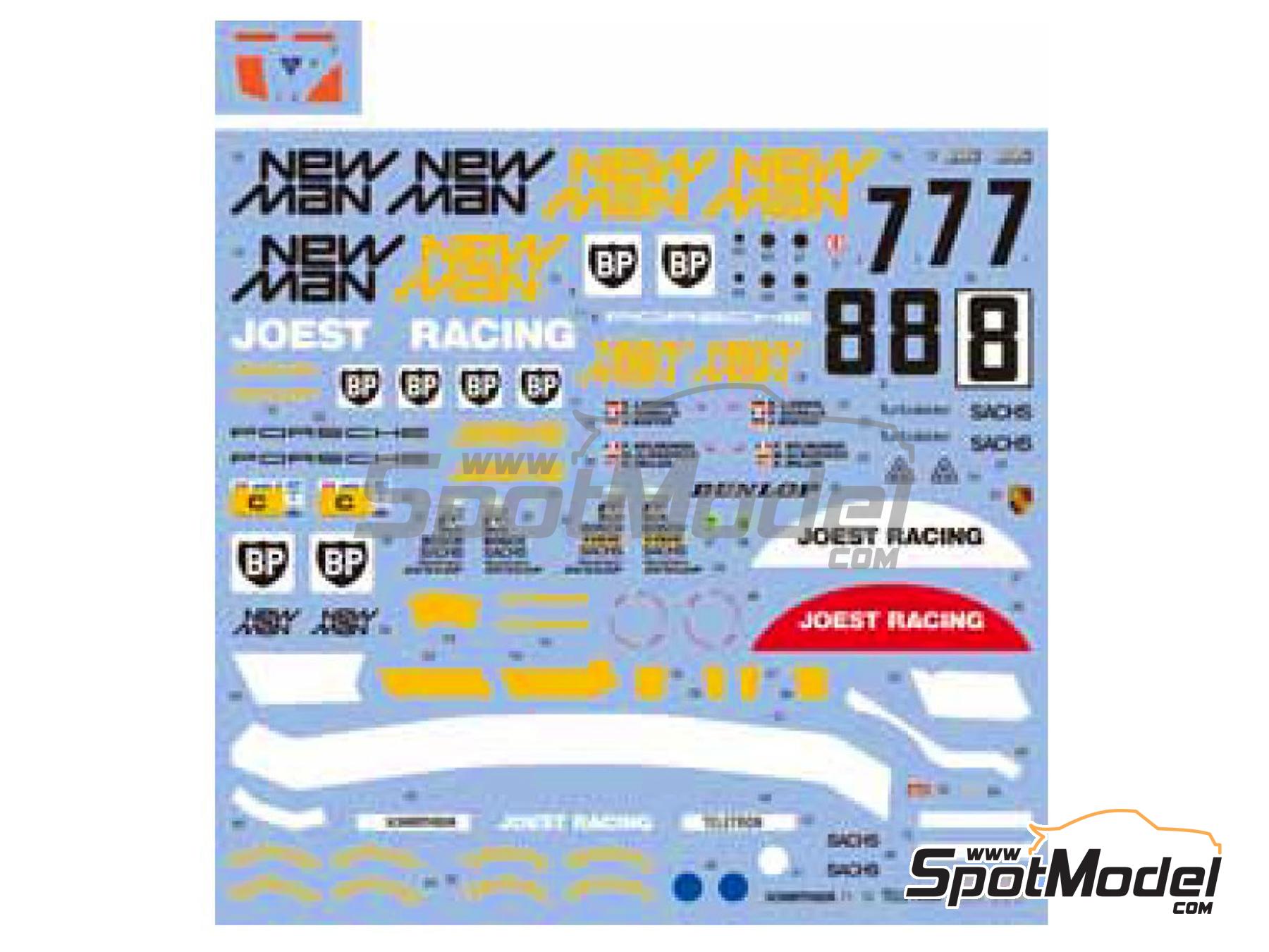 Image 3: Porsche 956B Joest Racing Team sponsored by NewMan, BP - 24 Hours Le Mans 1985 | Marking / livery in 1/24 scale manufactured by Shunko Models (ref.&nbsp;SHK-D501)