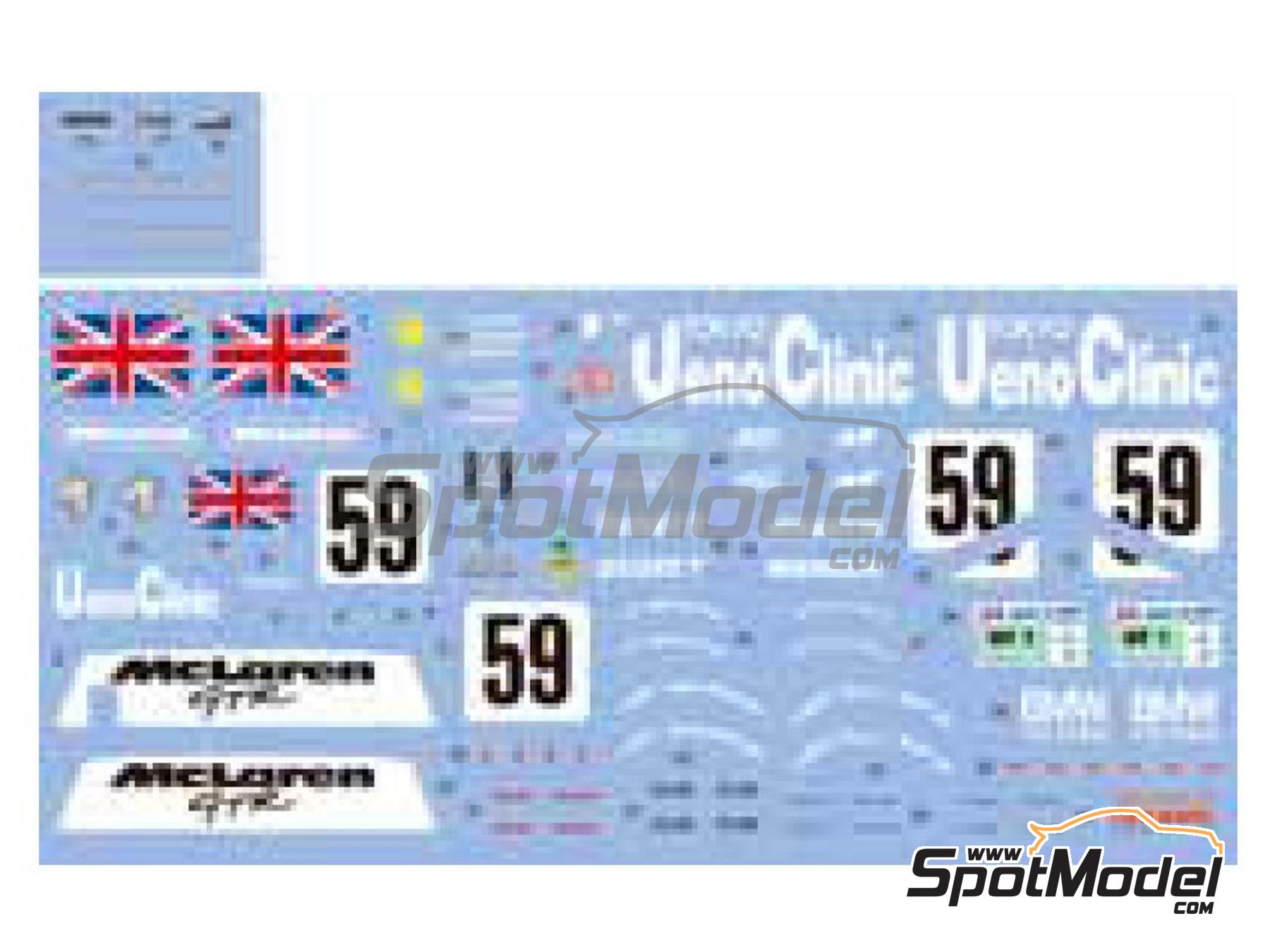 Image 2: McLaren F1 GTR Equipo Kokusai Kaihatsu UK Racing patrocinado por Ueno Clinic - 24 Horas de Le Mans 1995 | Decoraci&oacute;n en escala&nbsp;1/24 fabricado por Shunko Models (ref.&nbsp;SHK-D510)