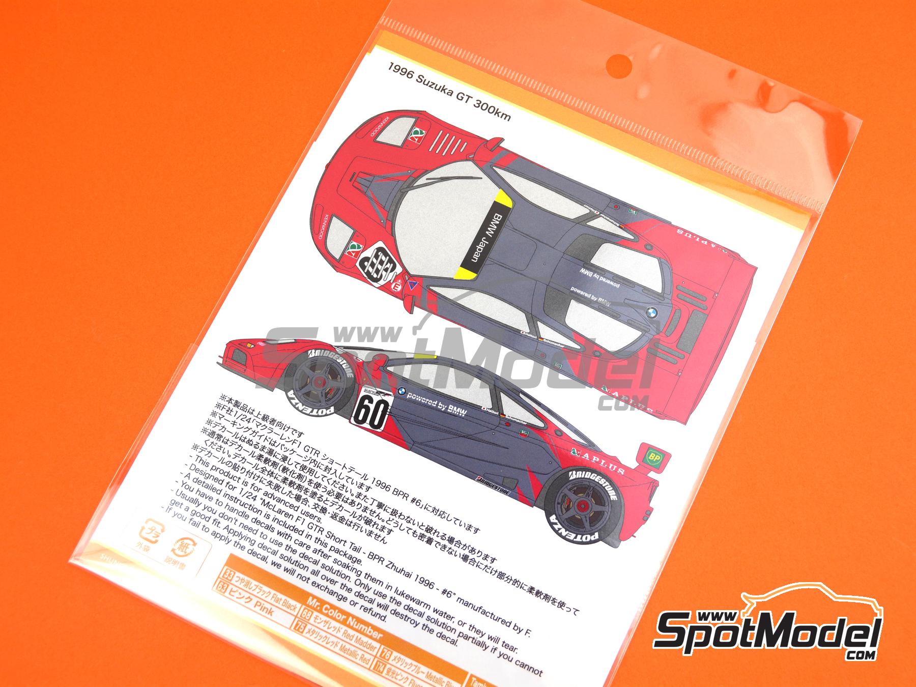 Image 5: McLaren F1 GTR Lark Team sponsored by Aplus - Japanese Grand Touring Car Championship (JGTC) 1996 | Marking / livery in 1/24 scale manufactured by Shunko Models (ref.&nbsp;SHK-D511)