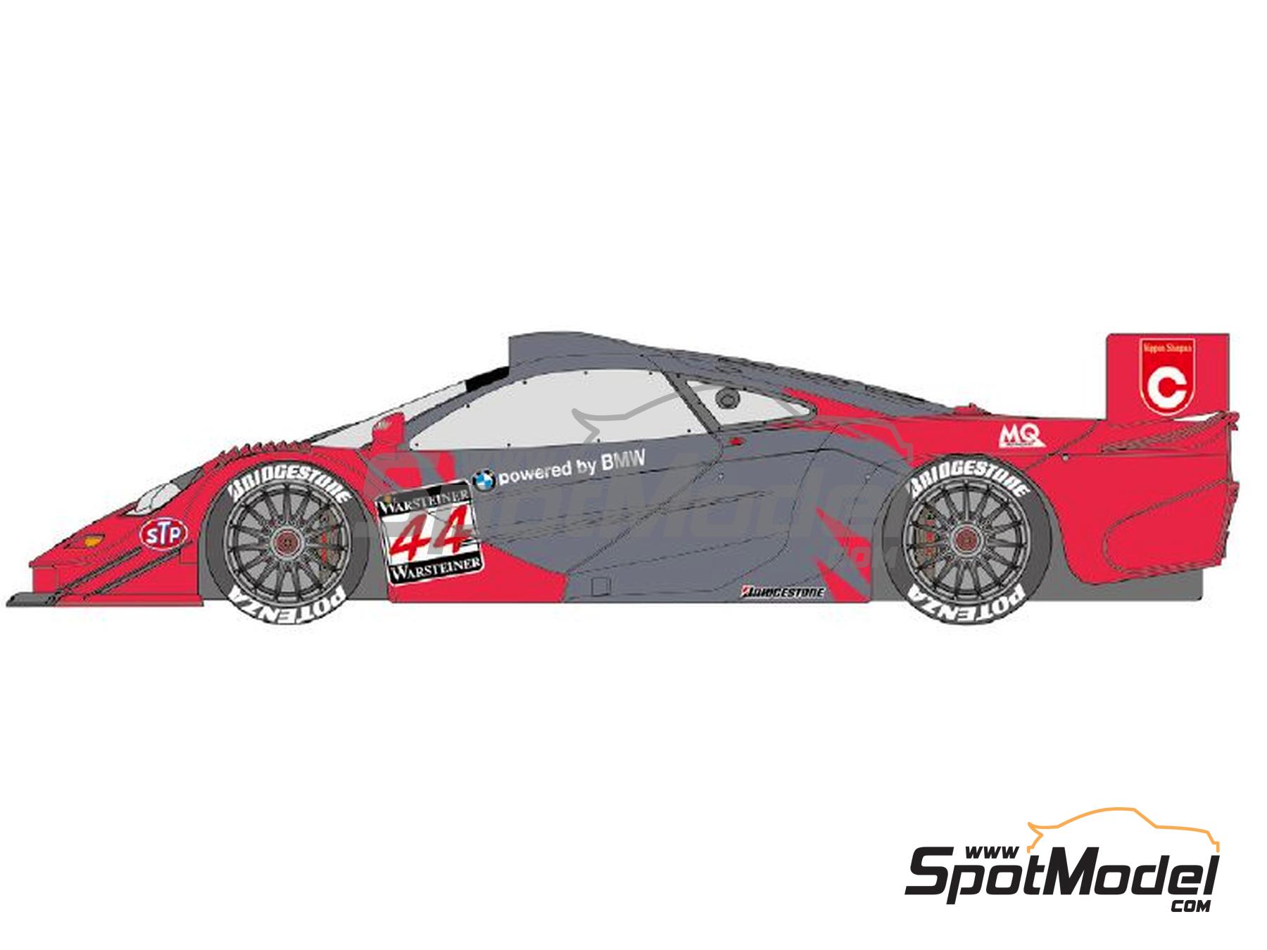 Image 2: McLaren F1 GTR Long Tail Lark Team sponsored by BMW Japan - Suzuka 1000 Km 1997 | Marking / livery in 1/24 scale manufactured by Shunko Models (ref.&nbsp;SHK-D512)