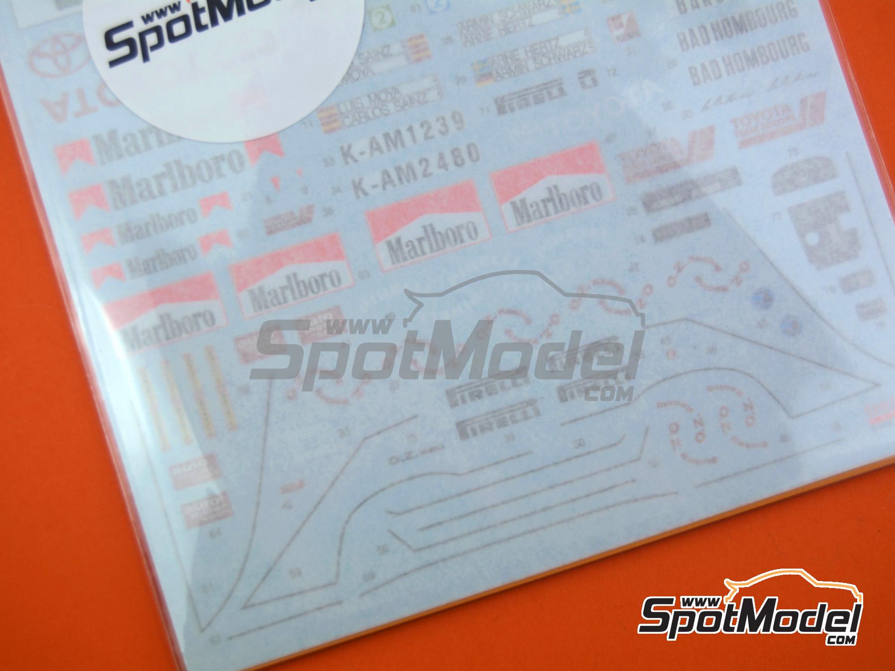 Image 4: Toyota Celica GT-Four ST165 Grupo A Equipo Toyota Team Europe TTE patrocinado por Repsol, Marlboro - Rally de Monte Carlo - Rallye Automobile de Monte-Carlo 1991 | Decoraci&oacute;n en escala&nbsp;1/24 fabricado por Shunko Models (ref.&nbsp;SHK-D522)