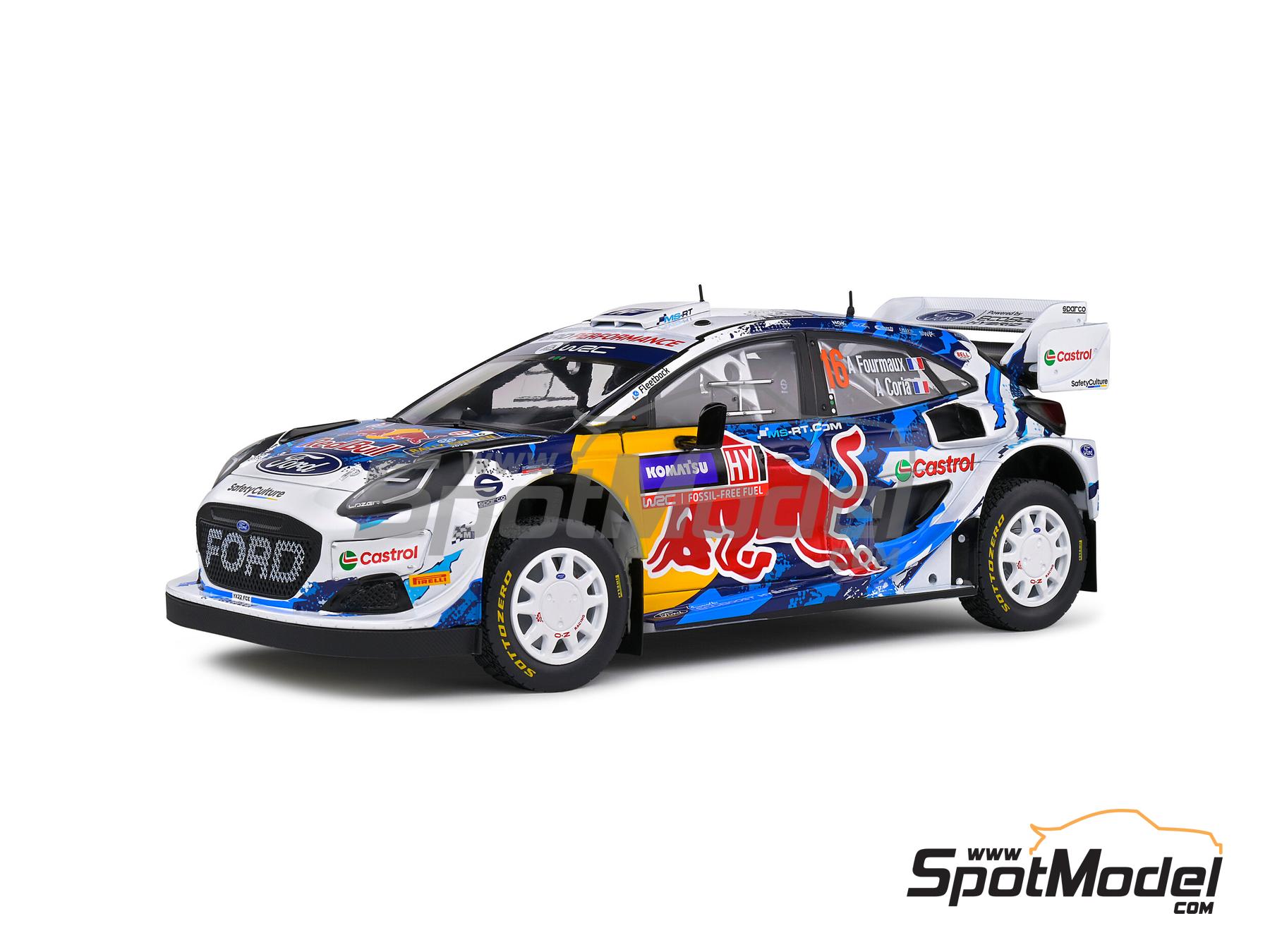 Image 1: Ford Puma Rally1 Hybrid M-Sport Ford WRT Team sponsored by Castrol - Svezia Sweden Rally 2024 | Diecast model car in 1/18 scale manufactured by Solido (ref.&nbsp;DIE-60559, also 3663506024634 and S1809504)