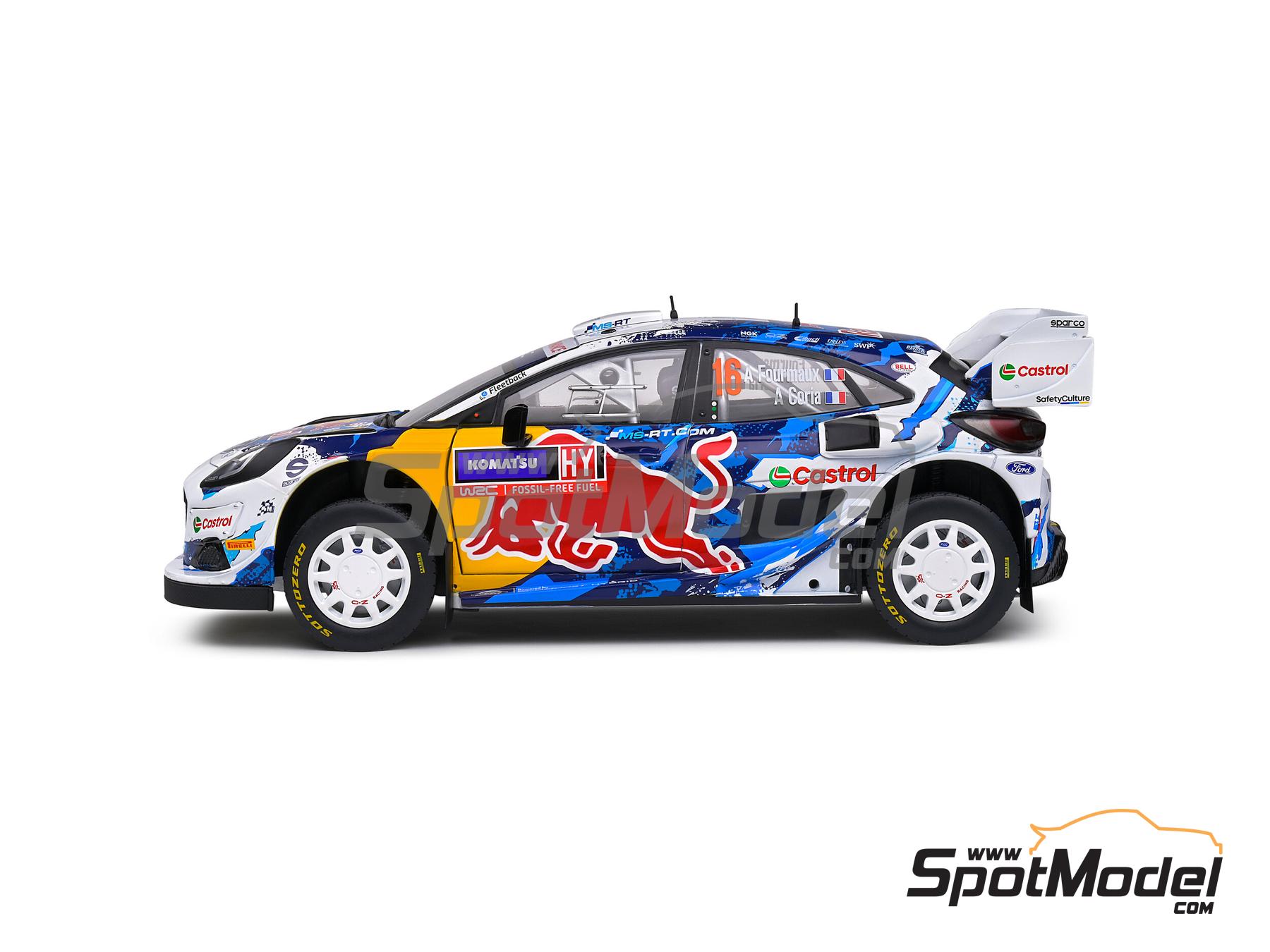 Image 2: Ford Puma Rally1 Hybrid M-Sport Ford WRT Team sponsored by Castrol - Svezia Sweden Rally 2024 | Diecast model car in 1/18 scale manufactured by Solido (ref.&nbsp;DIE-60559, also 3663506024634 and S1809504)