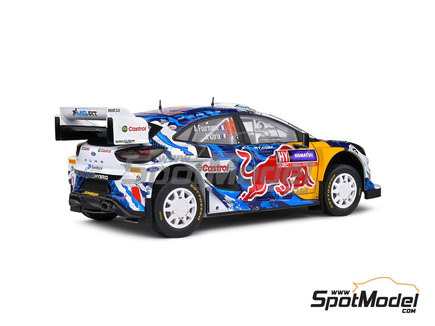 Image 4: Ford Puma Rally1 Hybrid M-Sport Ford WRT Team sponsored by Castrol - Svezia Sweden Rally 2024 | Diecast model car in 1/18 scale manufactured by Solido (ref.&nbsp;DIE-60559, also 3663506024634 and S1809504)