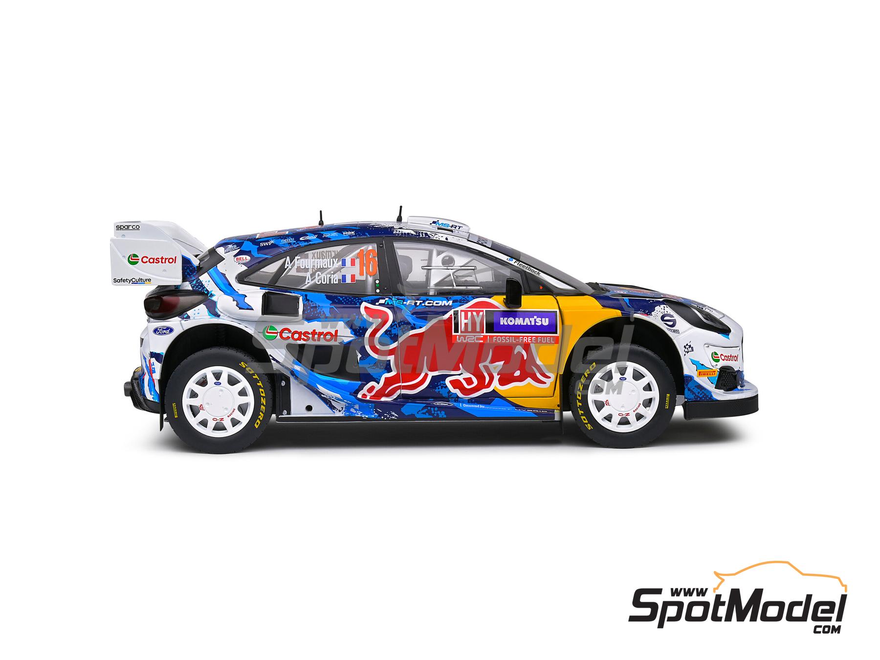 Image 5: Ford Puma Rally1 Hybrid M-Sport Ford WRT Team sponsored by Castrol - Svezia Sweden Rally 2024 | Diecast model car in 1/18 scale manufactured by Solido (ref.&nbsp;DIE-60559, also 3663506024634 and S1809504)