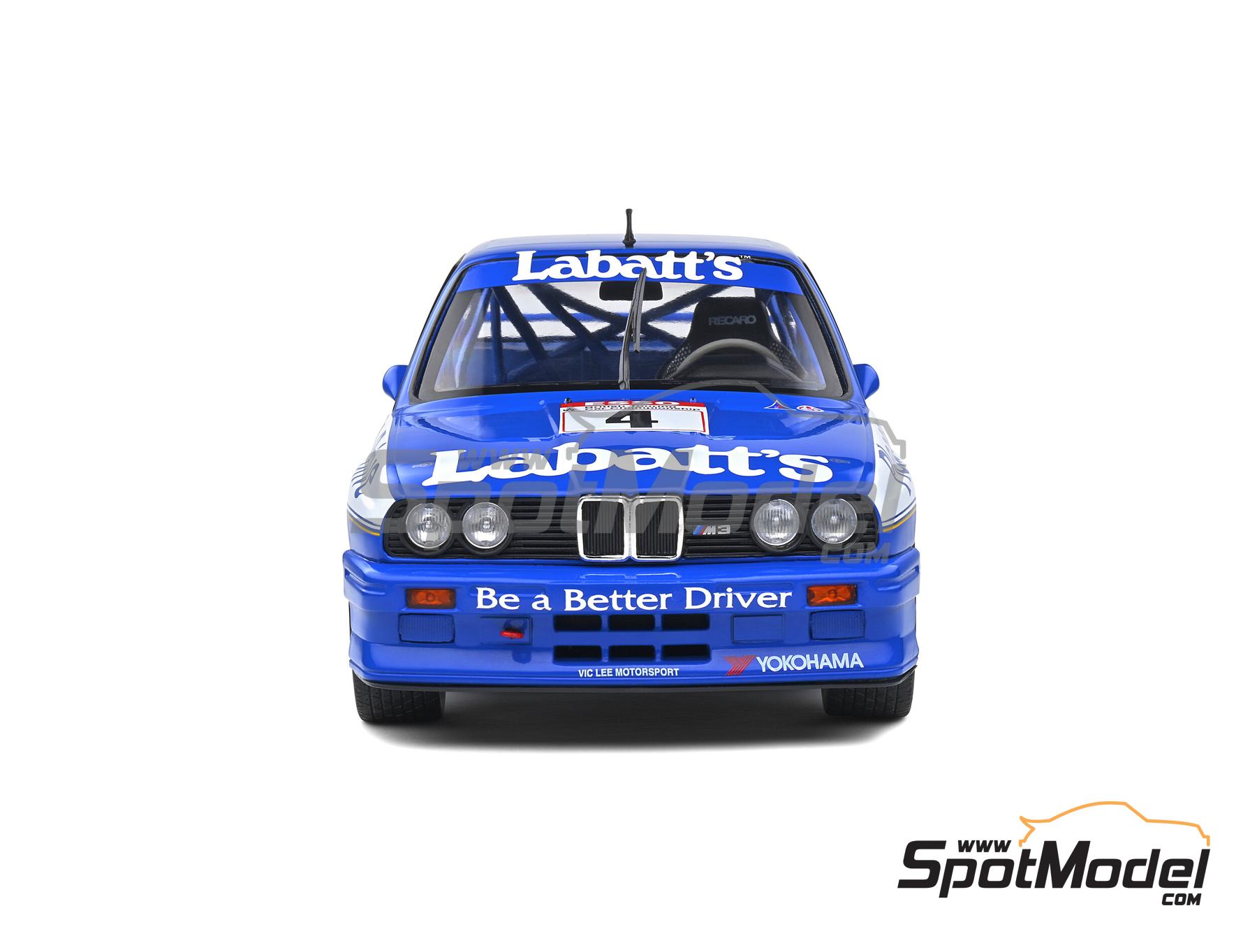 Image 6: BMW M3 E30 Vic Lee Motorsport Team sponsored by Labbat's - British Touring Car Championship - BTCC 1991 | Diecast model car in 1/18 scale manufactured by Solido (ref.&nbsp;DIE-60713, also 3663506015434 and S1801512)