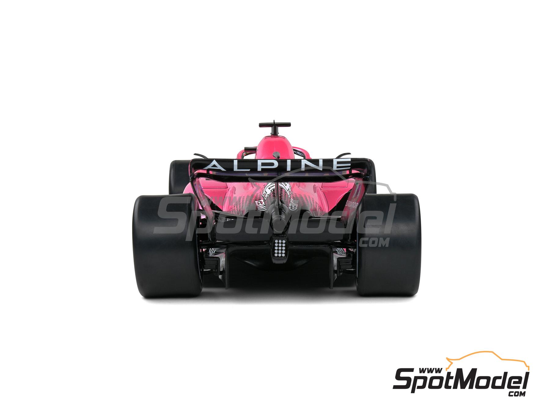 Image 3: Alpine Renault A522 sponsored by BWT - Bahrain Formula 1 Grand Prix 2022 | Diecast model car in 1/18 scale manufactured by Solido (ref.&nbsp;DIE-60715, also 3663506019036 and S1808801)