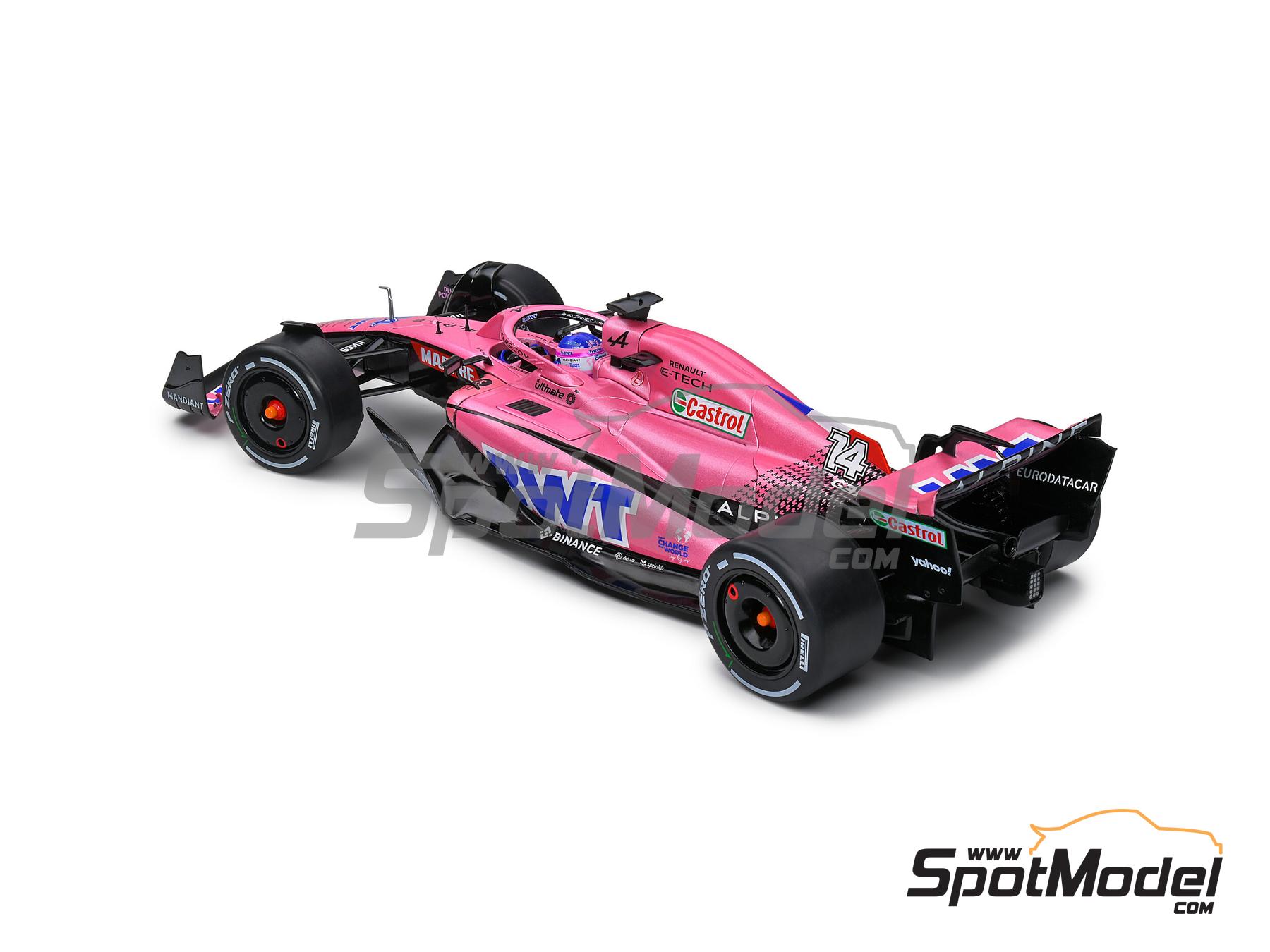 Image 7: Alpine Renault A522 sponsored by BWT - Bahrain Formula 1 Grand Prix 2022 | Diecast model car in 1/18 scale manufactured by Solido (ref.&nbsp;DIE-60715, also 3663506019036 and S1808801)