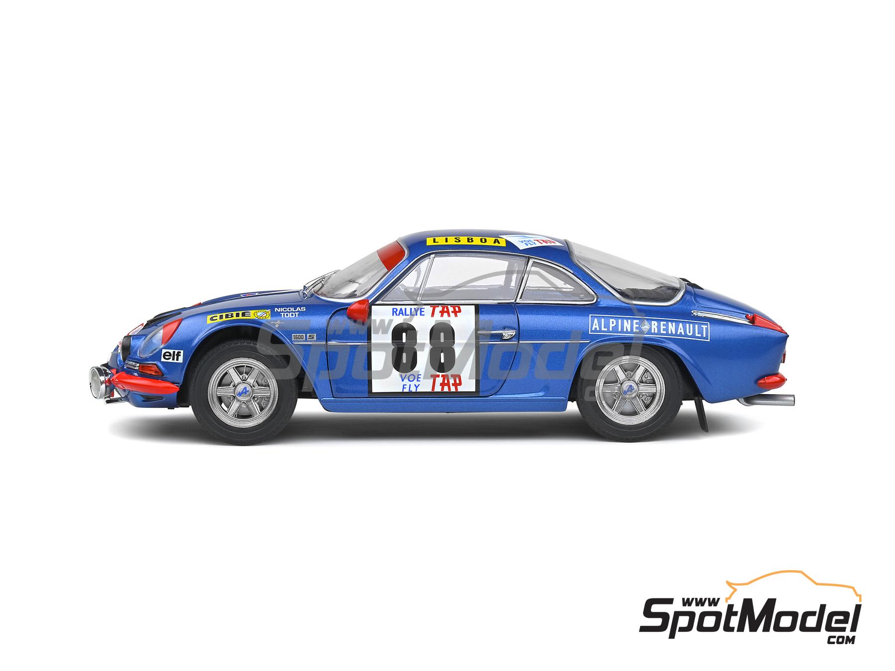 Image 2: Alpine A110 1600S sponsored by Cibie, Elf - TAP Portugal Rallye 1971 | Diecast model car in 1/18 scale manufactured by Solido (ref.&nbsp;DIE-60730, also 3663506010163 and S1804202)