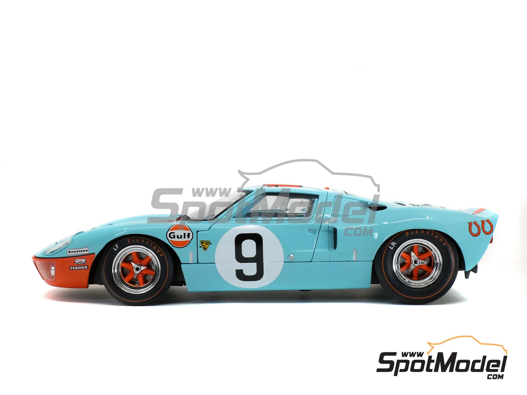 Image 2: Ford GT40 MK I John Wyer Automotive Engineering Team sponsored by Gulf - 24 Hours Le Mans 1968 | Diecast model car in 1/18 scale manufactured by Solido (ref. DIE-60734, also 3663506006227 and S1803001)