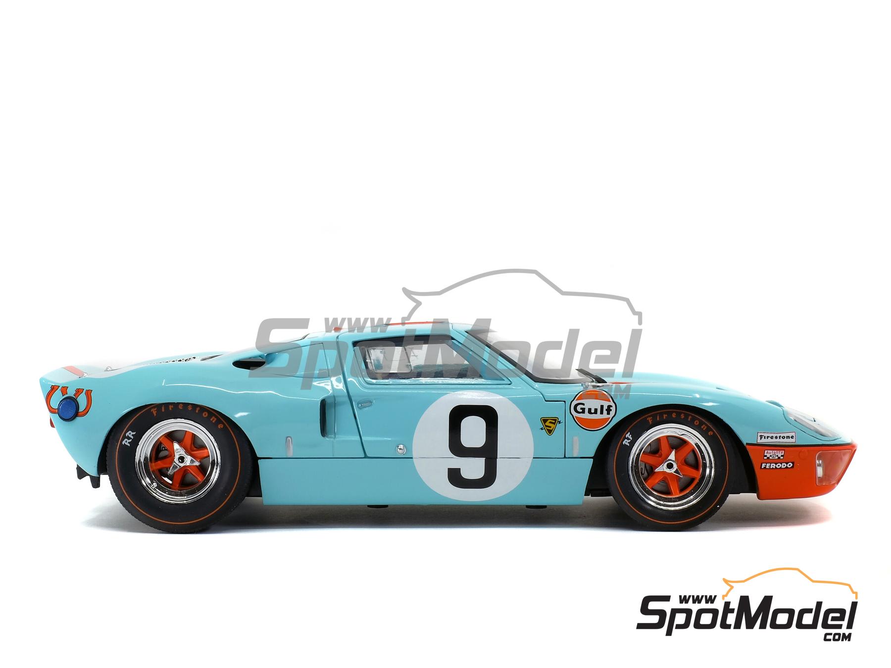 Image 5: Ford GT40 MK I John Wyer Automotive Engineering Team sponsored by Gulf - 24 Hours Le Mans 1968 | Diecast model car in 1/18 scale manufactured by Solido (ref. DIE-60734, also 3663506006227 and S1803001)