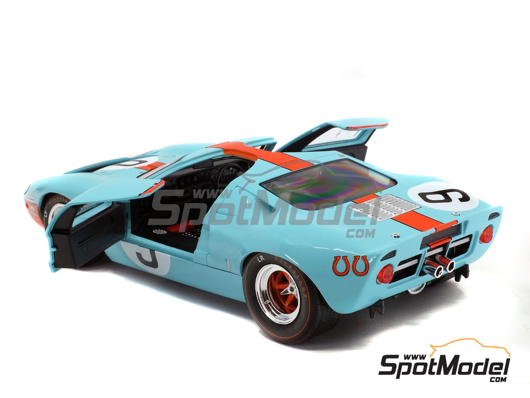 Image 7: Ford GT40 MK I John Wyer Automotive Engineering Team sponsored by Gulf - 24 Hours Le Mans 1968 | Diecast model car in 1/18 scale manufactured by Solido (ref. DIE-60734, also 3663506006227 and S1803001)