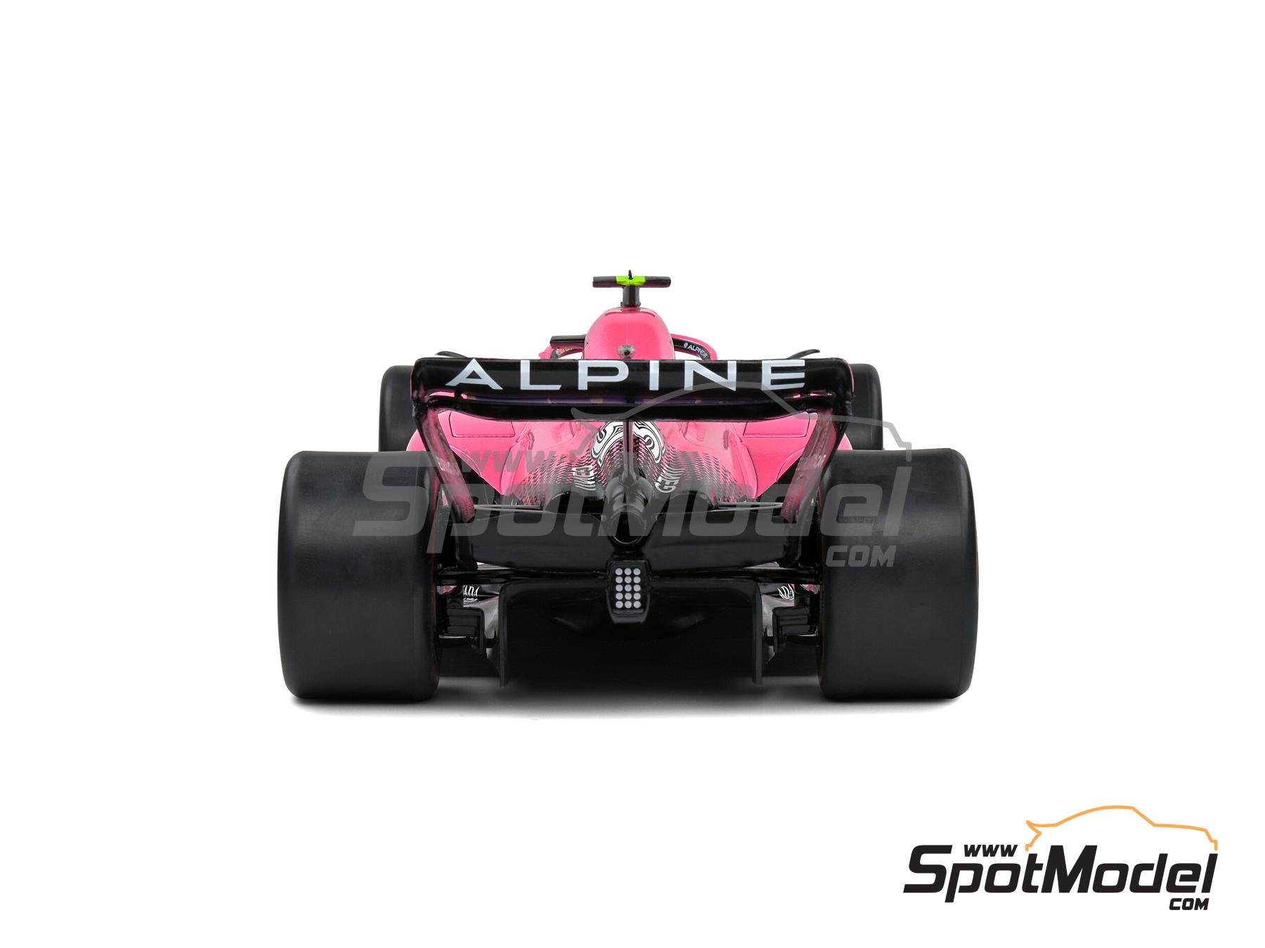 Image 3: Alpine Renault A522 sponsored by BWT - Saudi Arabian Formula 1 Grand Prix 2022 | Diecast model car in 1/18 scale manufactured by Solido (ref.&nbsp;DIE-60744, also 3663506019050 and S1808802)