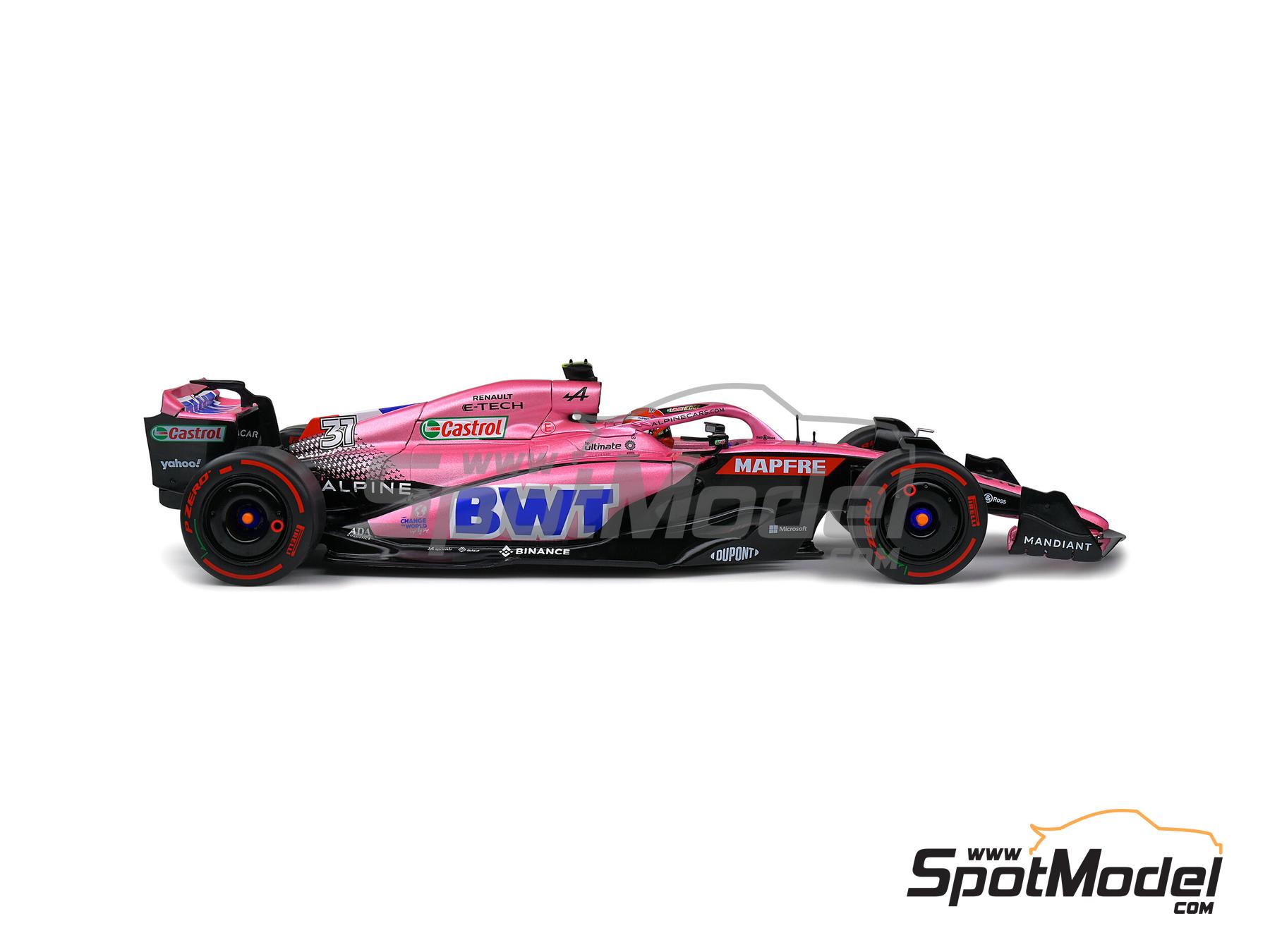 Image 5: Alpine Renault A522 sponsored by BWT - Saudi Arabian Formula 1 Grand Prix 2022 | Diecast model car in 1/18 scale manufactured by Solido (ref.&nbsp;DIE-60744, also 3663506019050 and S1808802)