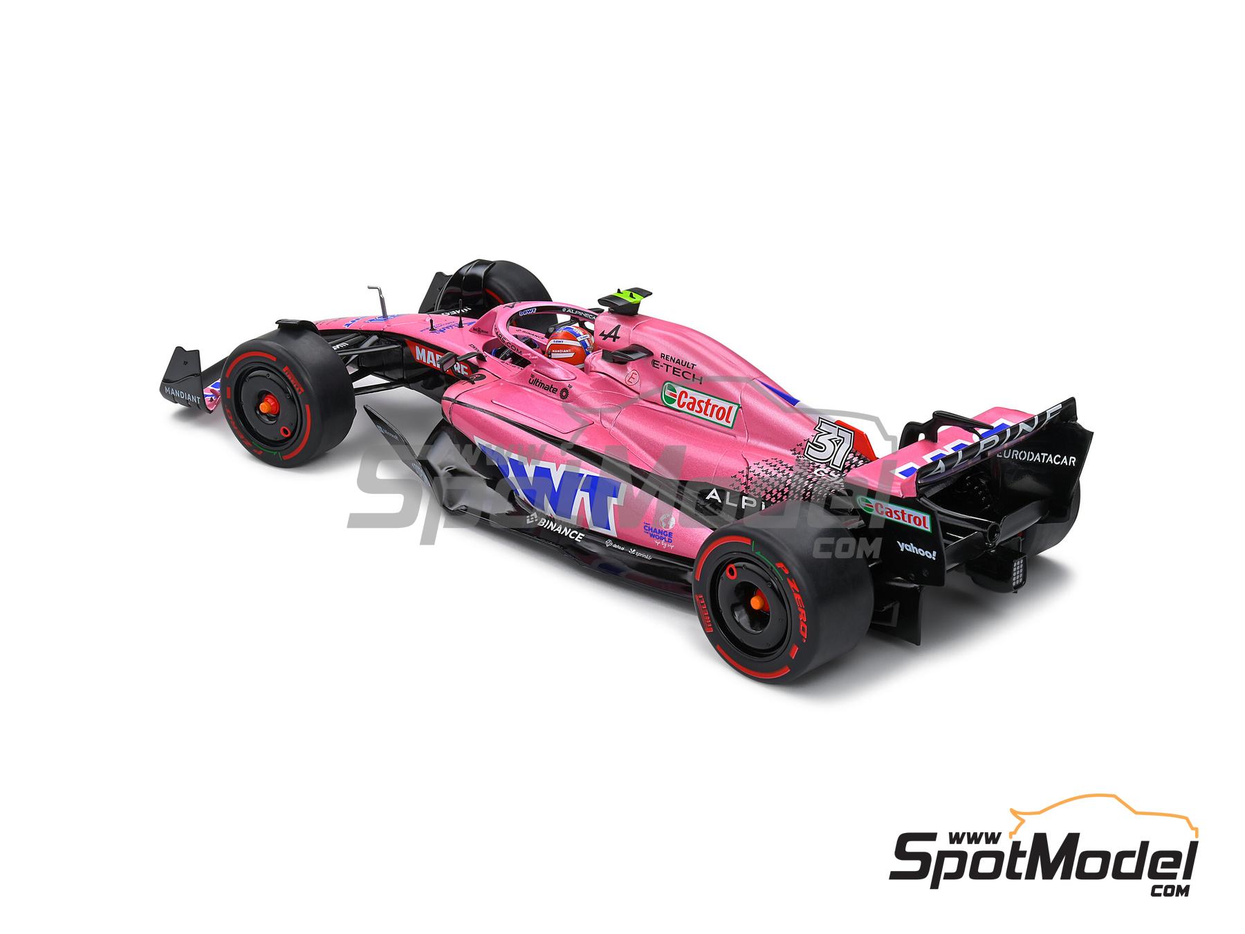 Image 7: Alpine Renault A522 sponsored by BWT - Saudi Arabian Formula 1 Grand Prix 2022 | Diecast model car in 1/18 scale manufactured by Solido (ref.&nbsp;DIE-60744, also 3663506019050 and S1808802)