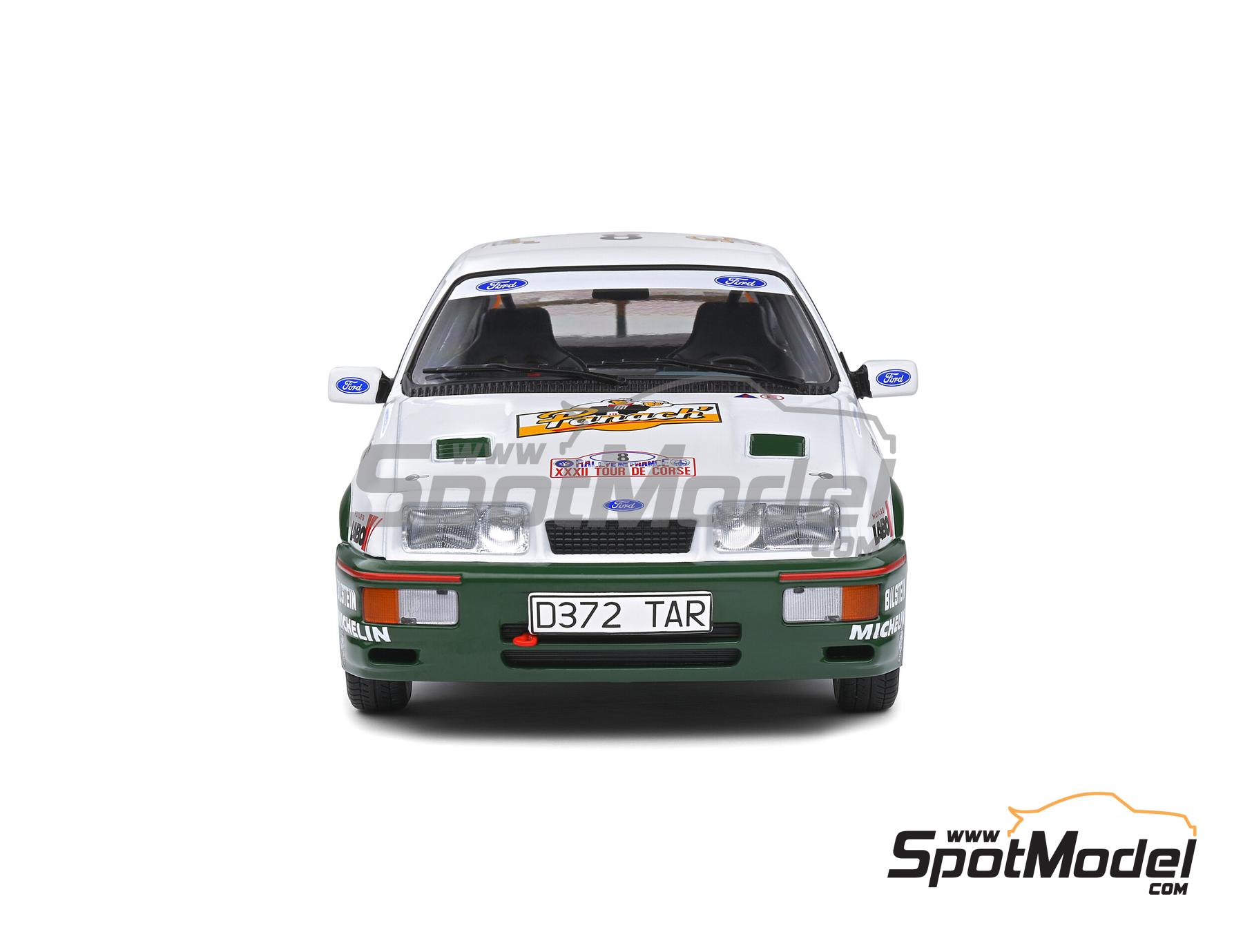 Image 6: Ford Sierra RS Cosworth Group A Ford Motor Co. Team sponsored by Panach - Tour de France Automobile - Tour de Corse 1988 | Diecast model car in 1/18 scale manufactured by Solido (ref. DIE-60748, also 3663506010682 and S1806102)