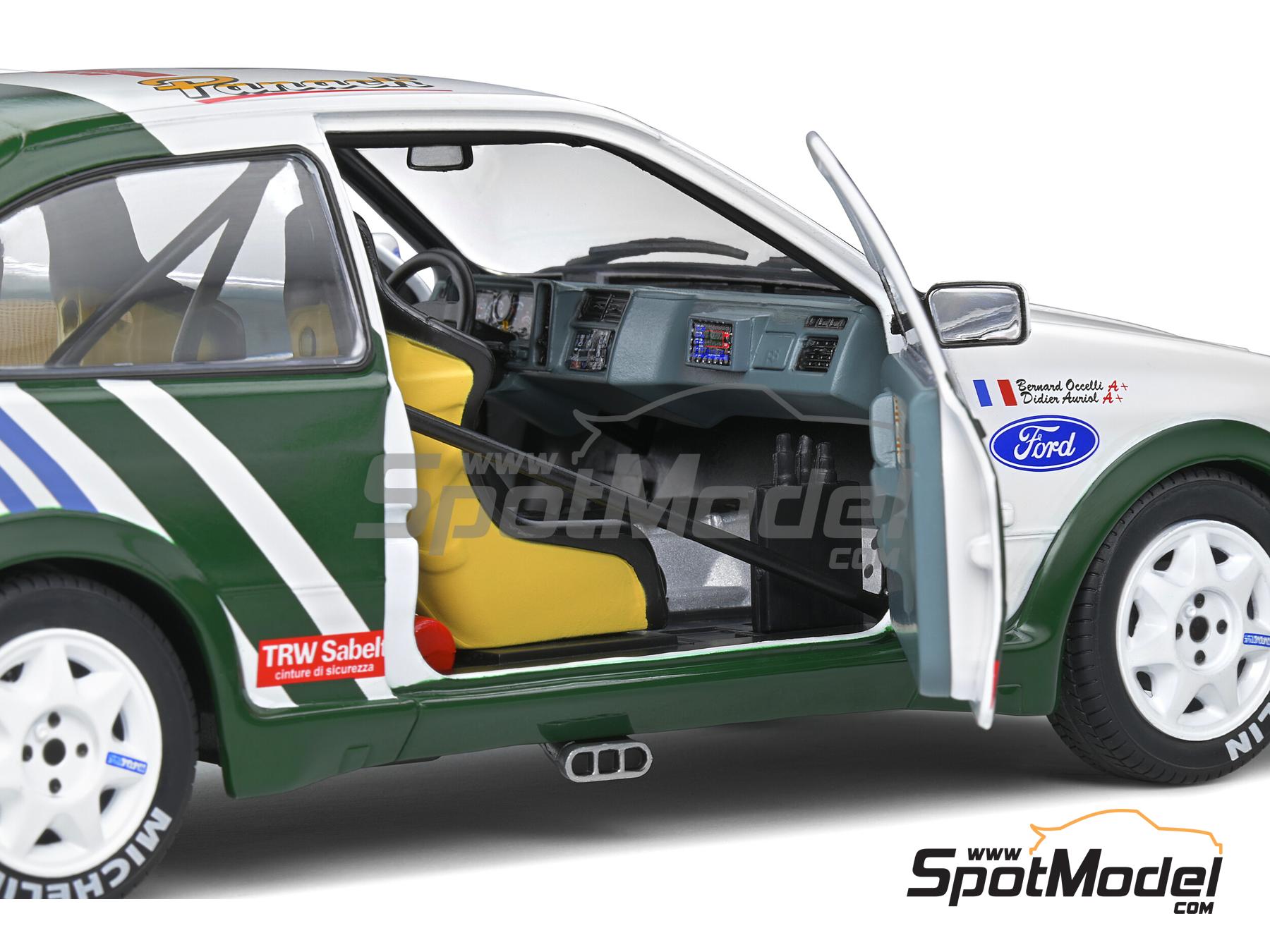 Image 10: Ford Sierra RS Cosworth Group A Ford Motor Co. Team sponsored by Panach - Tour de France Automobile - Tour de Corse 1988 | Diecast model car in 1/18 scale manufactured by Solido (ref. DIE-60748, also 3663506010682 and S1806102)