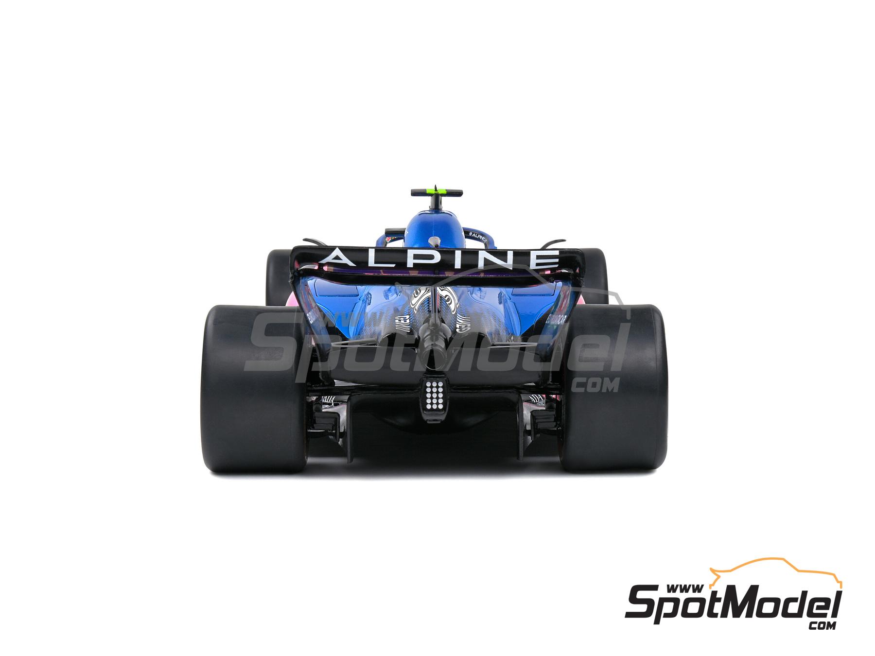 Image 3: Alpine Renault A522 sponsored by BWT - Australian Formula 1 Grand Prix 2022 | Diecast model car in 1/18 scale manufactured by Solido (ref. DIE-60749, also 3663506019241 and S1808804)