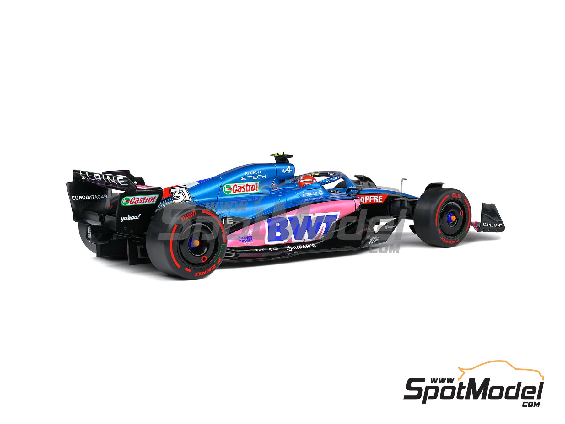 Image 4: Alpine Renault A522 sponsored by BWT - Australian Formula 1 Grand Prix 2022 | Diecast model car in 1/18 scale manufactured by Solido (ref. DIE-60749, also 3663506019241 and S1808804)