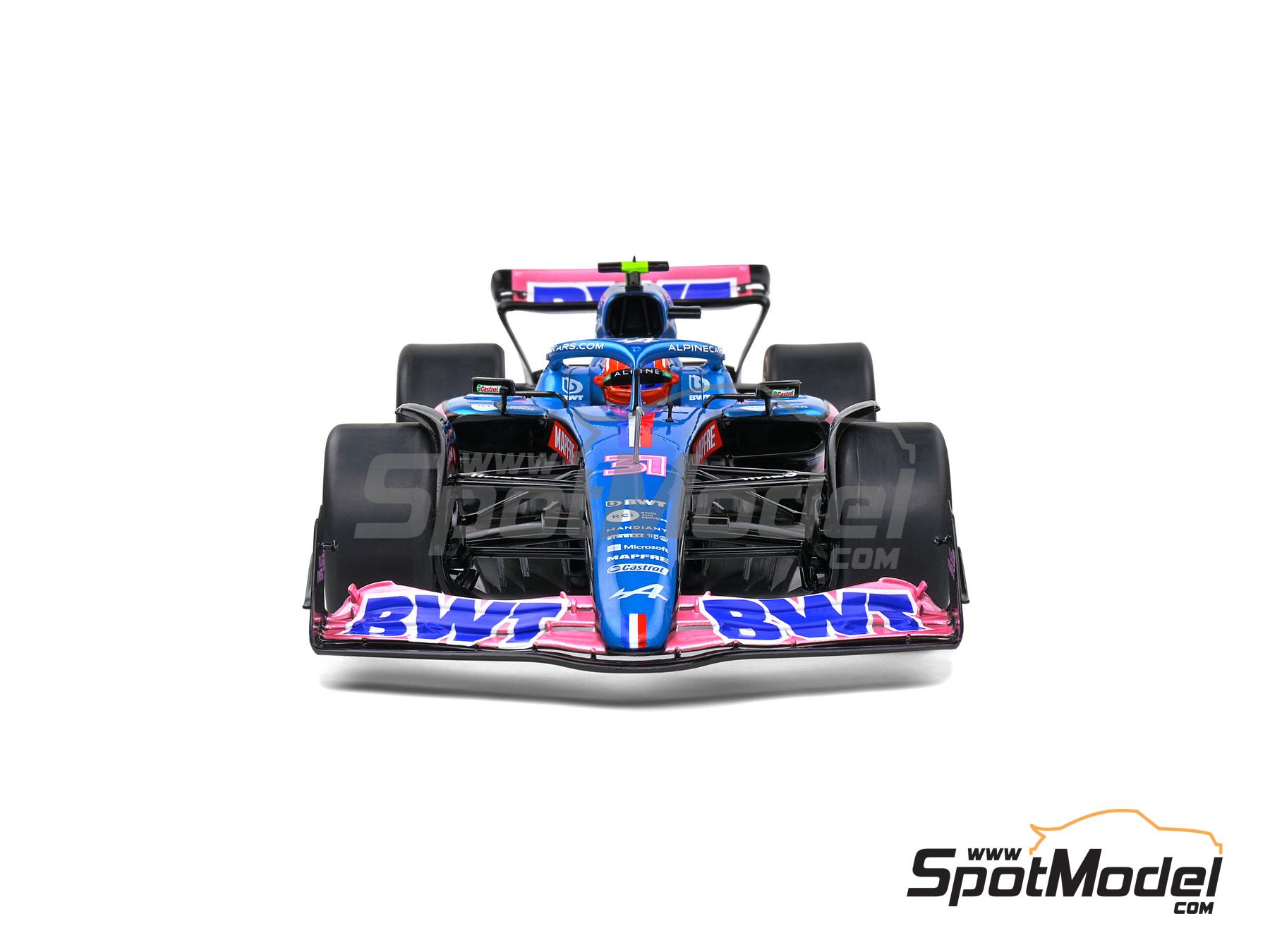 Image 6: Alpine Renault A522 sponsored by BWT - Australian Formula 1 Grand Prix 2022 | Diecast model car in 1/18 scale manufactured by Solido (ref. DIE-60749, also 3663506019241 and S1808804)
