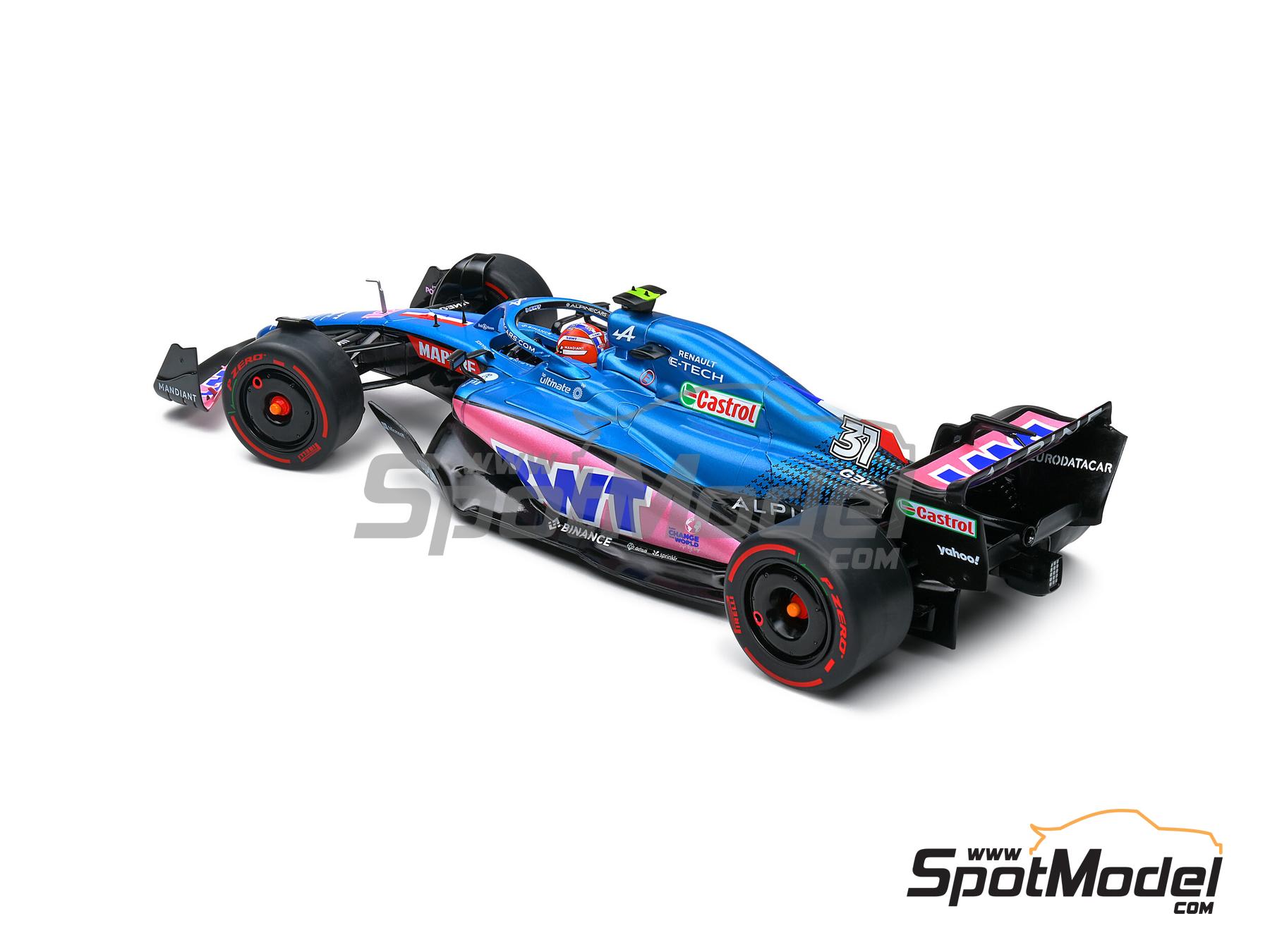 Image 7: Alpine Renault A522 sponsored by BWT - Australian Formula 1 Grand Prix 2022 | Diecast model car in 1/18 scale manufactured by Solido (ref. DIE-60749, also 3663506019241 and S1808804)