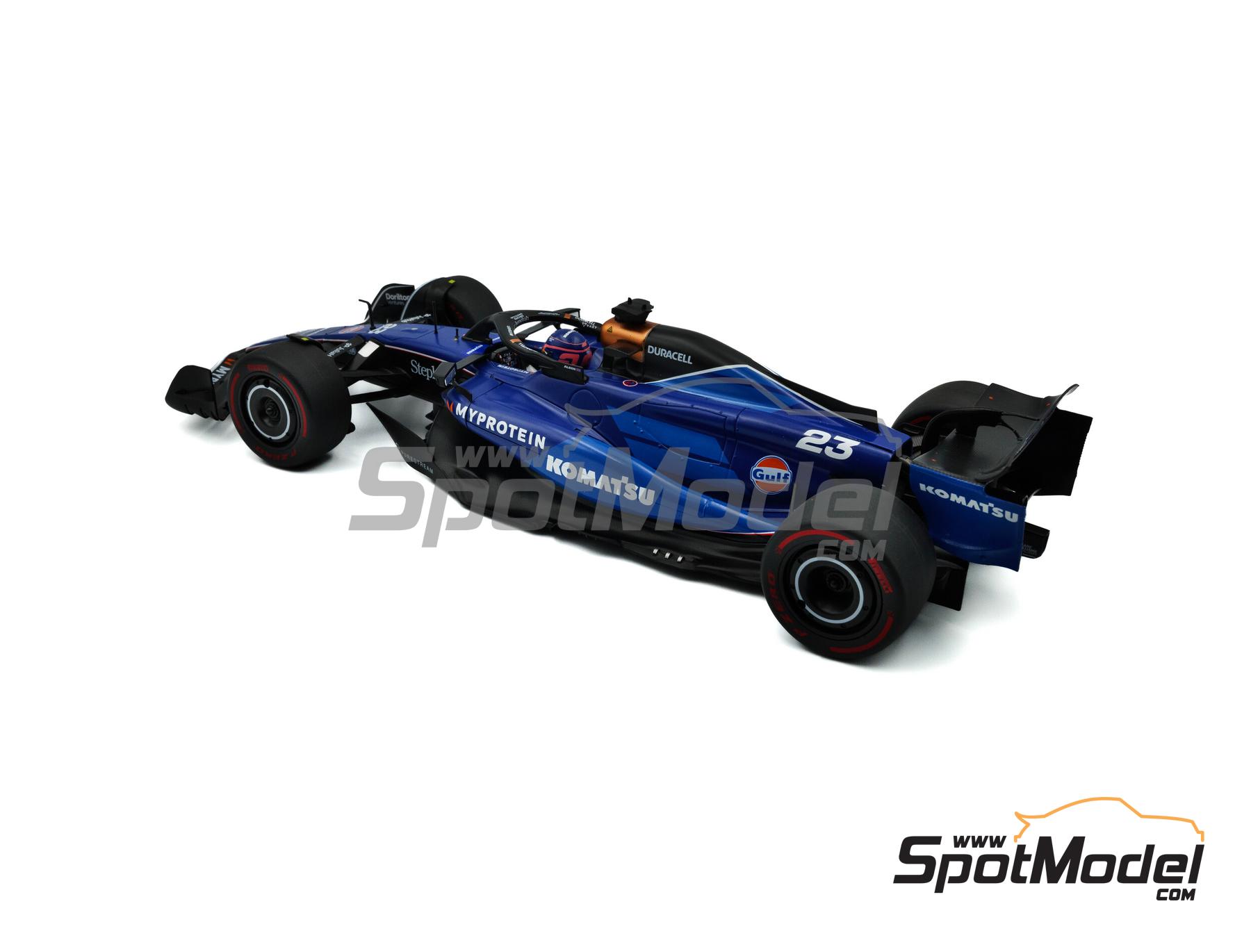 Image 3: Williams Mercedes FW46 sponsored by Komatsu, Gulf - Saudi Arabian Formula 1 Grand Prix 2024 | Diecast model car in 1/18 scale manufactured by Solido (ref.&nbsp;DIE-61613, also S1814401)
