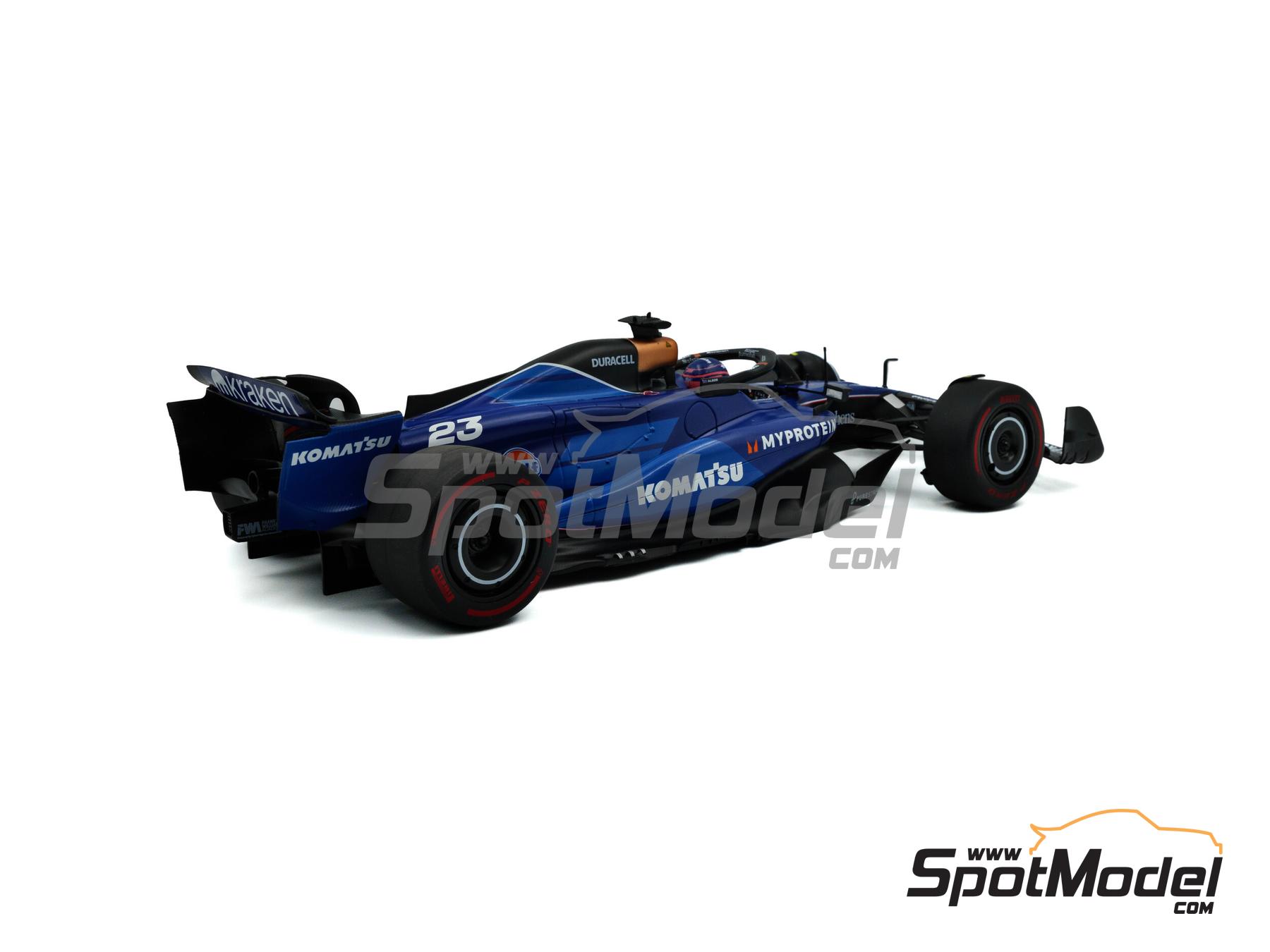 Image 5: Williams Mercedes FW46 sponsored by Komatsu, Gulf - Saudi Arabian Formula 1 Grand Prix 2024 | Diecast model car in 1/18 scale manufactured by Solido (ref.&nbsp;DIE-61613, also S1814401)