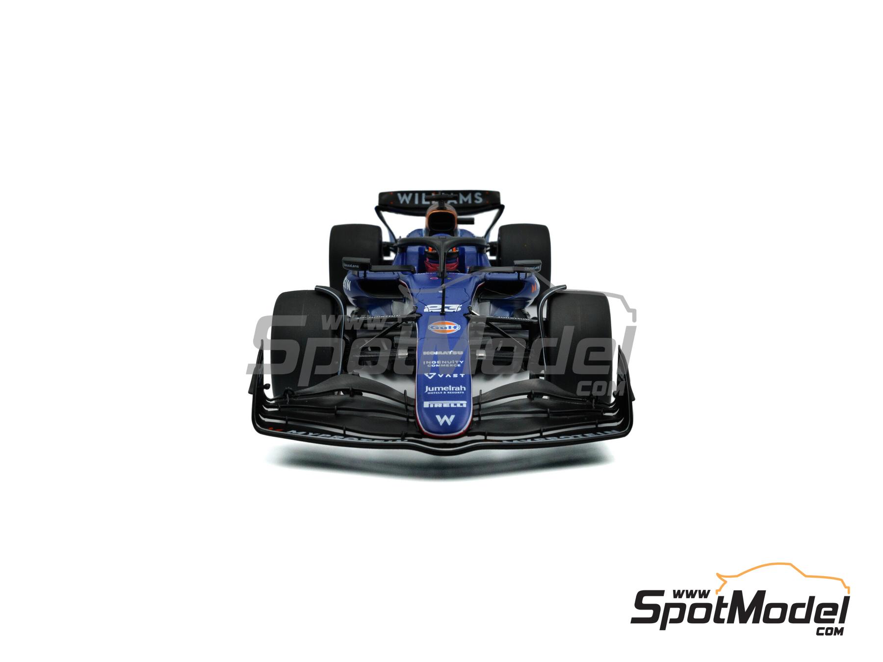 Image 8: Williams Mercedes FW46 sponsored by Komatsu, Gulf - Saudi Arabian Formula 1 Grand Prix 2024 | Diecast model car in 1/18 scale manufactured by Solido (ref.&nbsp;DIE-61613, also S1814401)