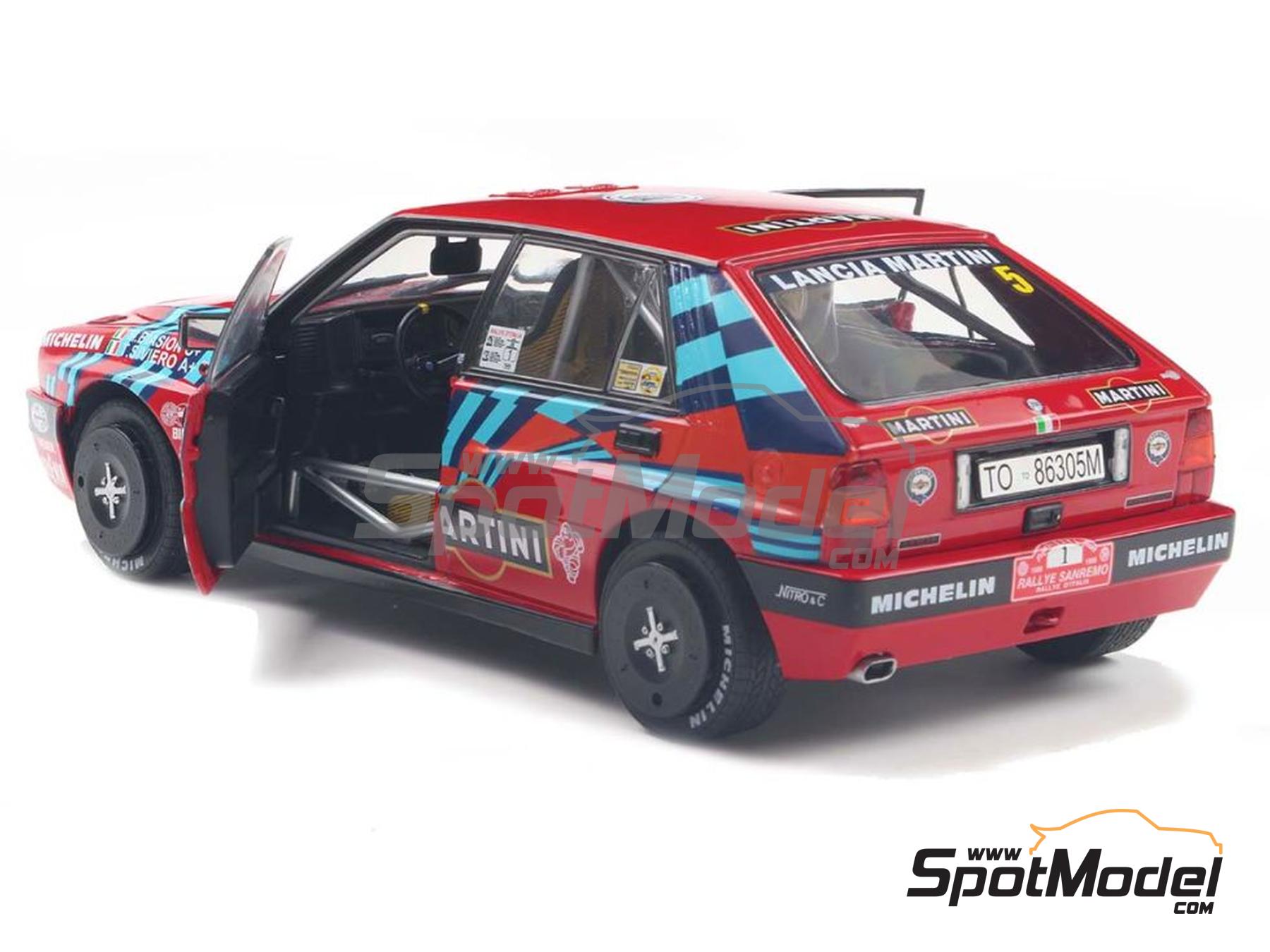 Image 4: Lancia Delta HF Integrale Group A sponsored by Martini Racing - Sanremo Rally 1989 | Diecast model car in 1/18 scale manufactured by Solido (ref.&nbsp;DIE-61913, also 3663506041419 and S1807808)