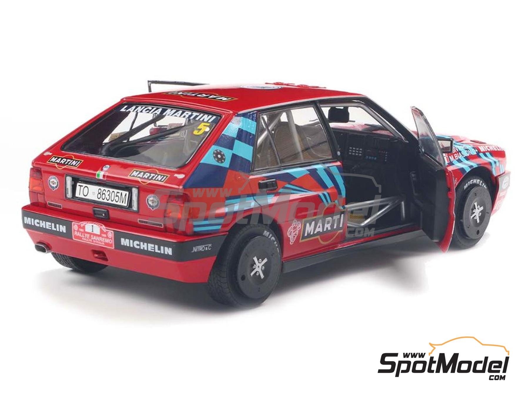 Image 5: Lancia Delta HF Integrale Group A sponsored by Martini Racing - Sanremo Rally 1989 | Diecast model car in 1/18 scale manufactured by Solido (ref.&nbsp;DIE-61913, also 3663506041419 and S1807808)