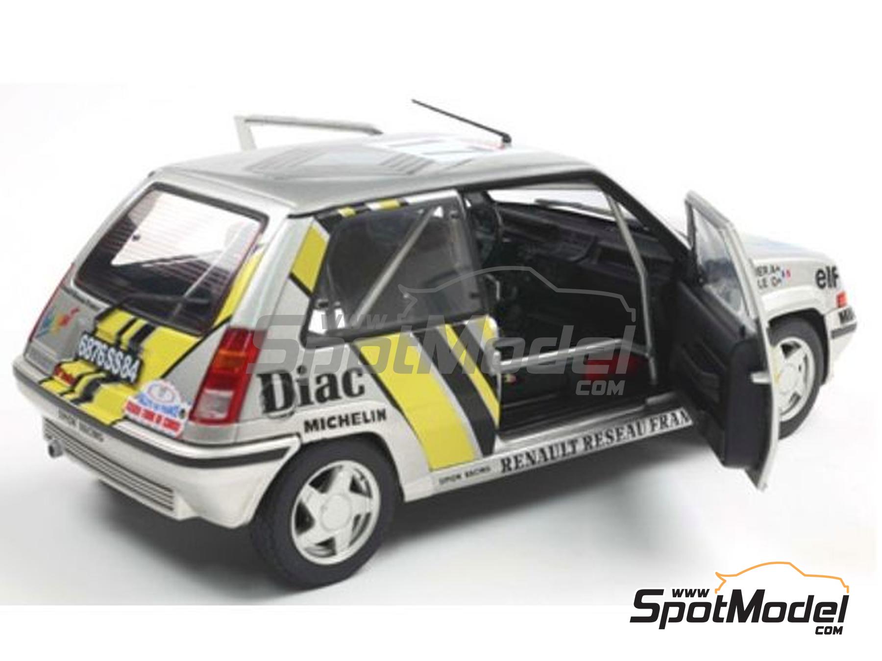Image 3: Renault 5 GT Turbo Grupo N Equipo Simon Racing patrocinado por Diac - Tour de Corse Rally de Francia 1989 | Coche de colecci&oacute;n en escala&nbsp;1/18 fabricado por Solido (ref.&nbsp;DIE-61915, tambien 3663506041693 y S1810005)