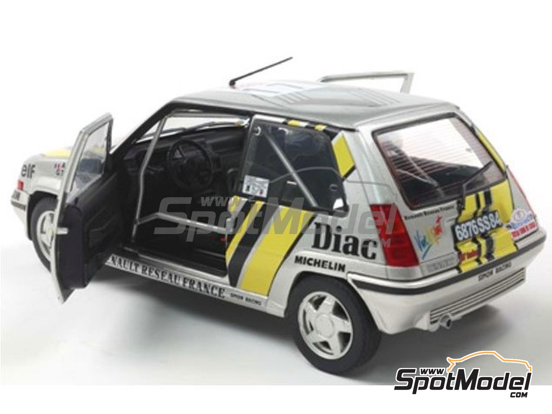 Image 4: Renault 5 GT Turbo Grupo N Equipo Simon Racing patrocinado por Diac - Tour de Corse Rally de Francia 1989 | Coche de colecci&oacute;n en escala&nbsp;1/18 fabricado por Solido (ref.&nbsp;DIE-61915, tambien 3663506041693 y S1810005)