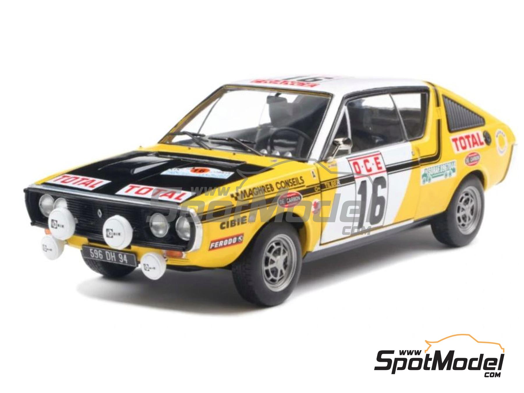 Image 1: Renault 17 Gordini Group 4 sponsored by Maghreb Conseils - Marocco Rallye 1976 | Diecast model car in 1/18 scale manufactured by Solido (ref.&nbsp;DIE-62399, also 3663506040719 and S1803709)