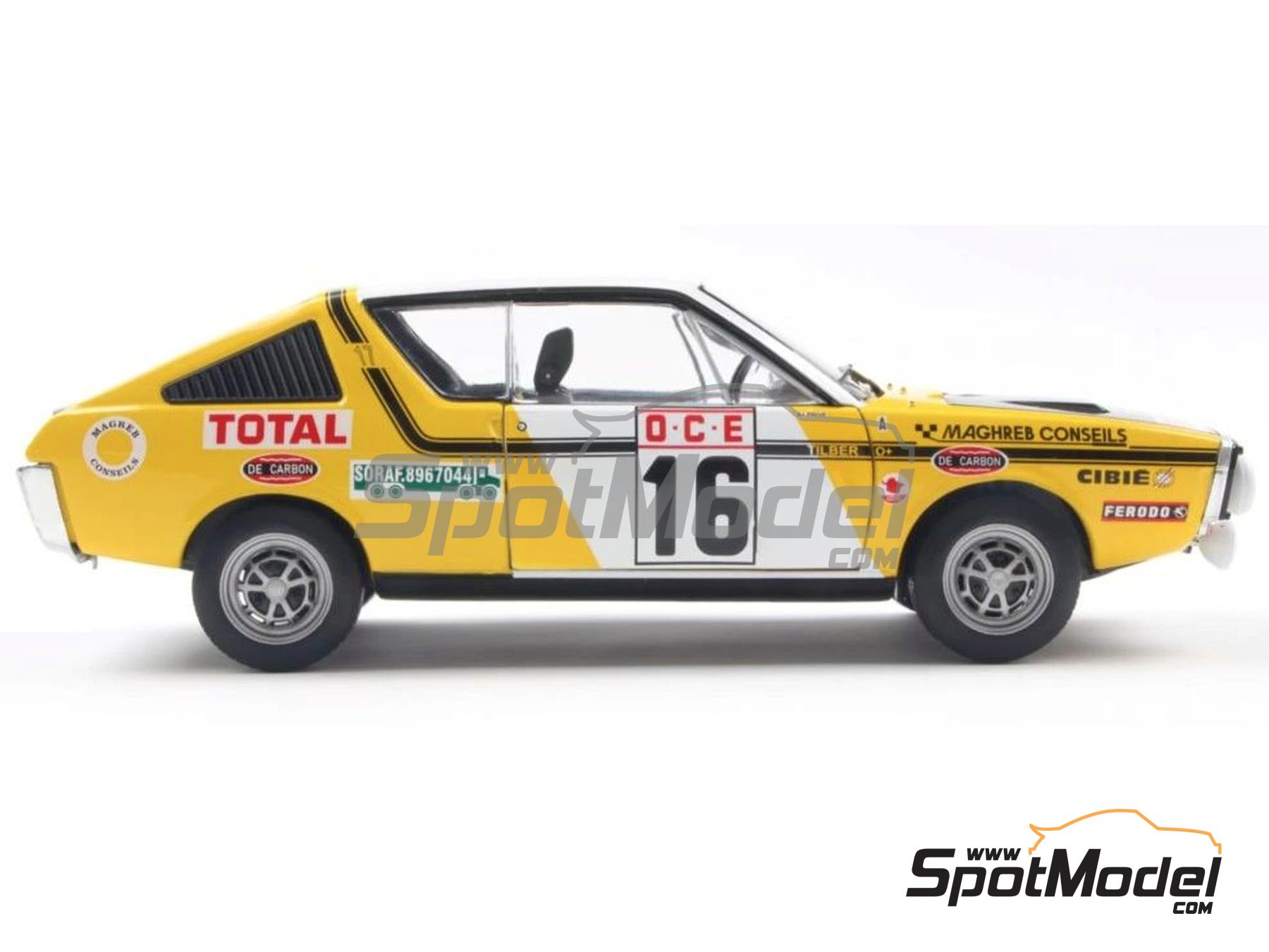 Image 3: Renault 17 Gordini Group 4 sponsored by Maghreb Conseils - Marocco Rallye 1976 | Diecast model car in 1/18 scale manufactured by Solido (ref.&nbsp;DIE-62399, also 3663506040719 and S1803709)