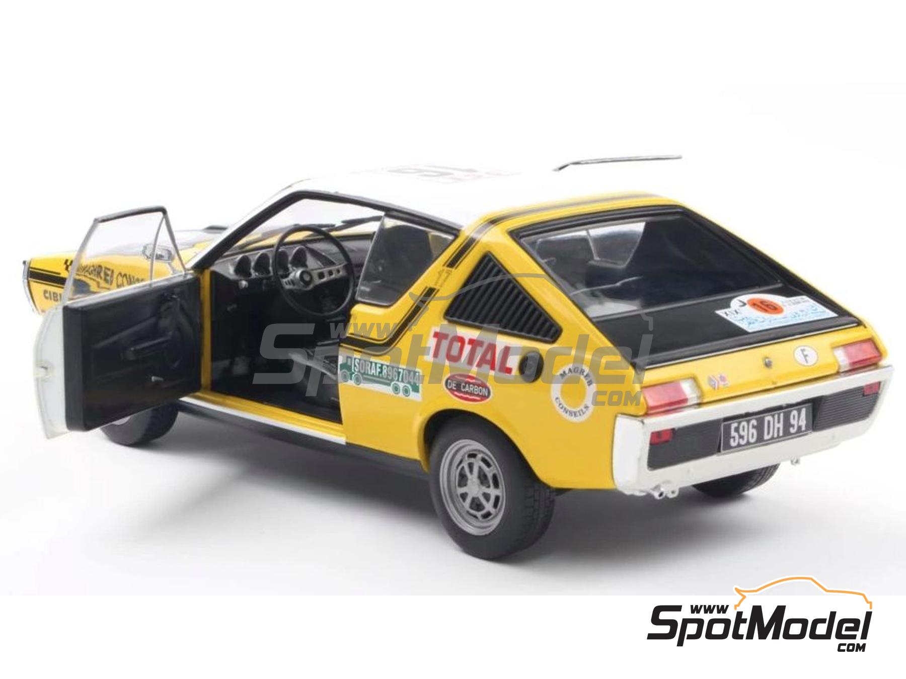 Image 5: Renault 17 Gordini Group 4 sponsored by Maghreb Conseils - Marocco Rallye 1976 | Diecast model car in 1/18 scale manufactured by Solido (ref.&nbsp;DIE-62399, also 3663506040719 and S1803709)