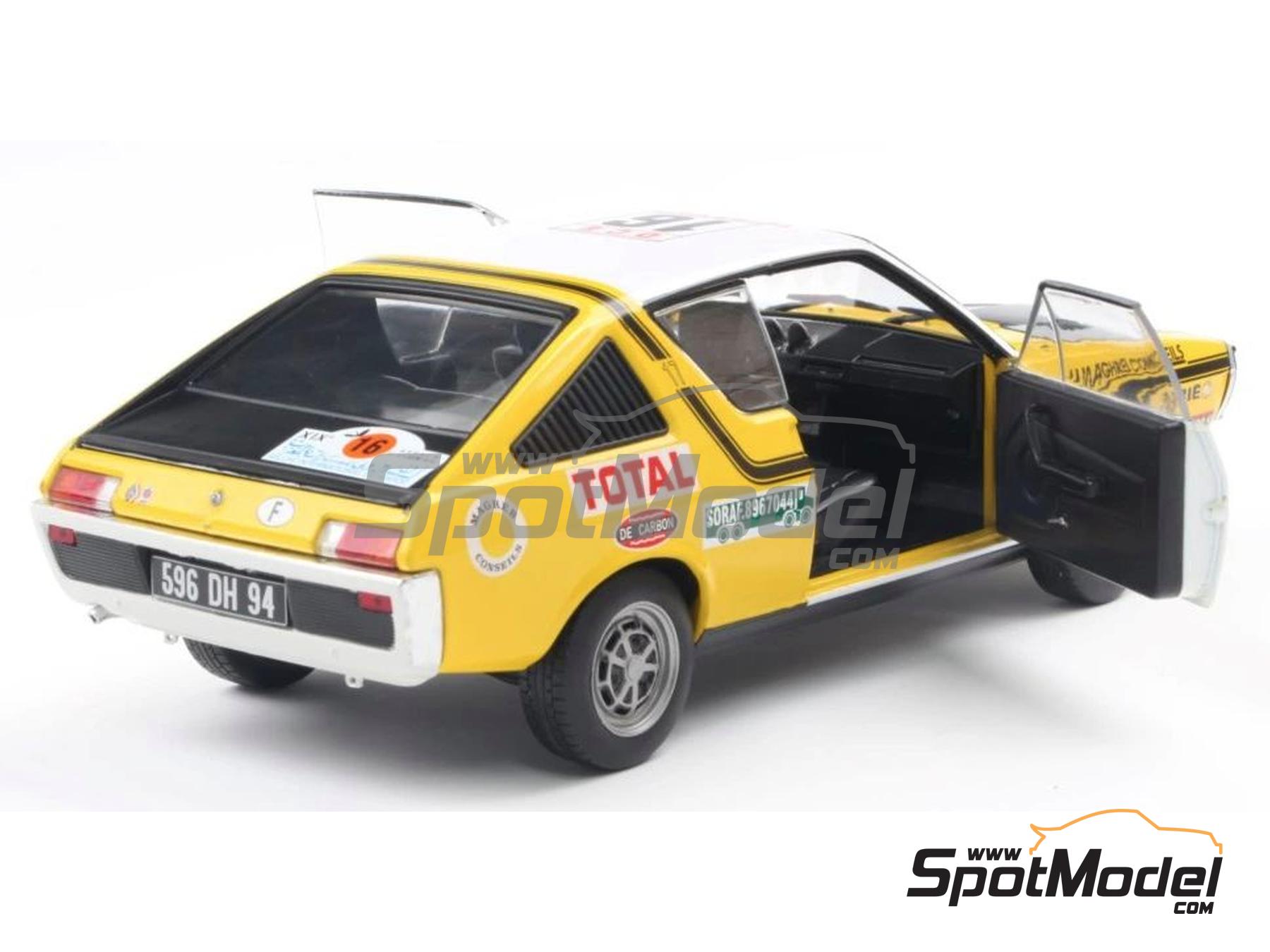 Image 6: Renault 17 Gordini Group 4 sponsored by Maghreb Conseils - Marocco Rallye 1976 | Diecast model car in 1/18 scale manufactured by Solido (ref.&nbsp;DIE-62399, also 3663506040719 and S1803709)