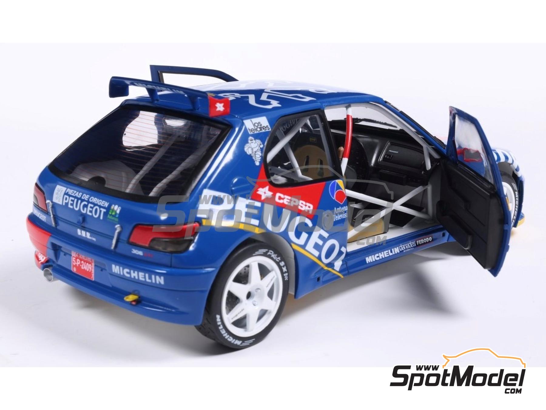 Modellino in miniatura Peugeot 306 Maxi 1/43 Hachette Maxi No.2 Rally de Aviles 1997