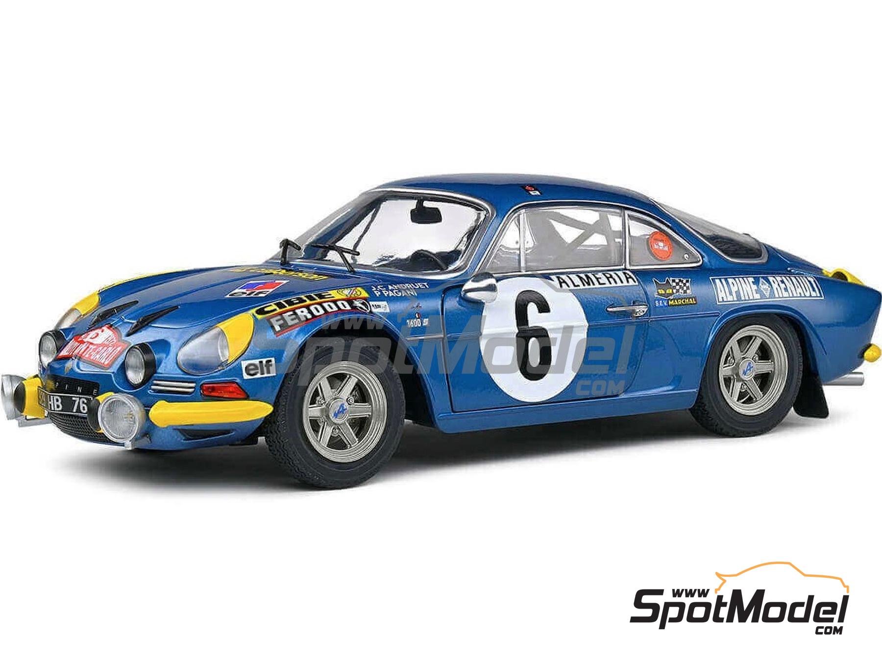Image 1: Alpine A110 1600S sponsored by Cibie, Elf - Monte Carlo Rally - Rallye Automobile de Monte-Carlo 1972 | Diecast model car in 1/18 scale manufactured by Solido (ref.&nbsp;DIE-62650, also 3663506019913 and S1804207)
